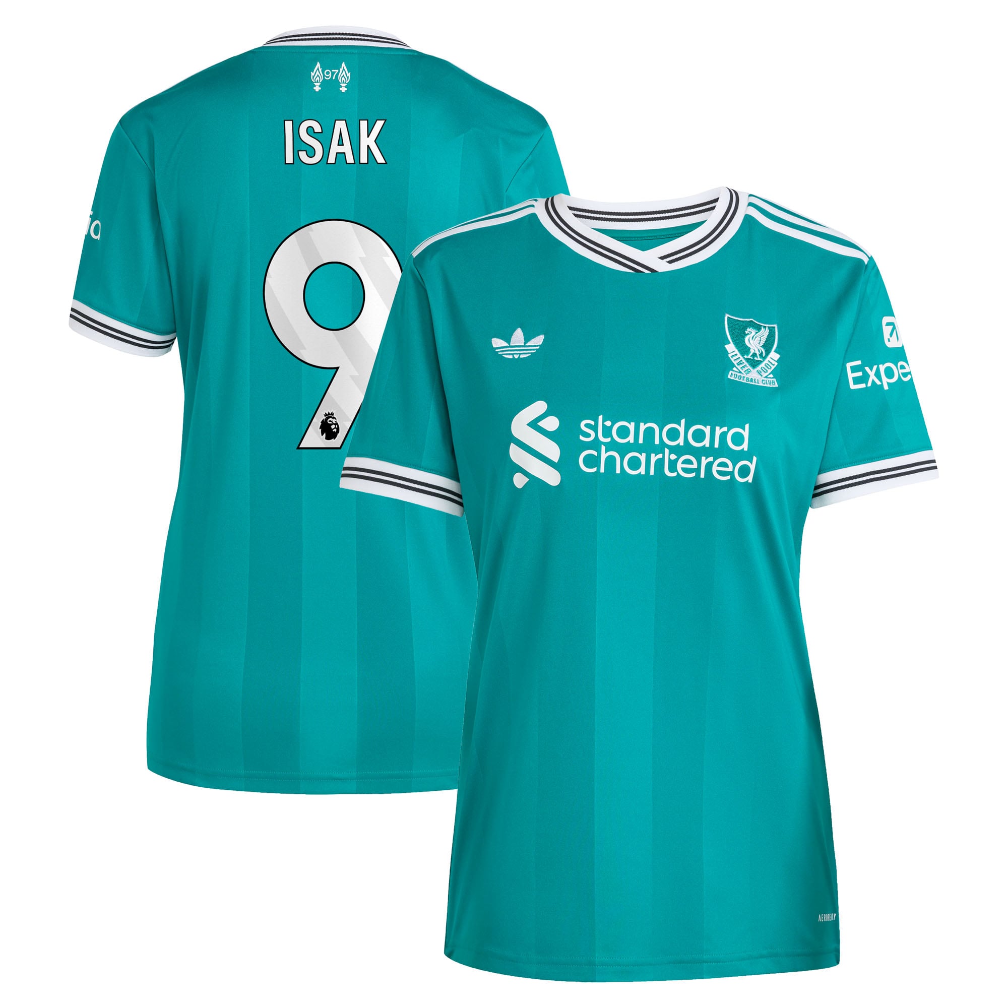 Maillot adidas Liverpool Troisième 25/26 - Femme avec flocage Isak 9