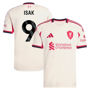 Maillot adidas Liverpool Extérieur 25/26 avec flocage Isak 9, vue 1