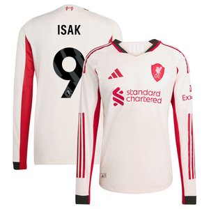 Maillot Authentique adidas Liverpool Extérieur 25/26 - Manches Longues avec flocage Isak 9, vue 1
