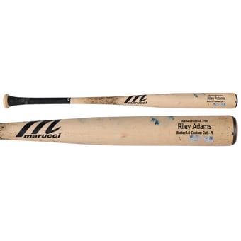 Riley Adams Washington Nationals Game-Used Tan Marucci Broken Bat vs. Athletics on August 7, 2025