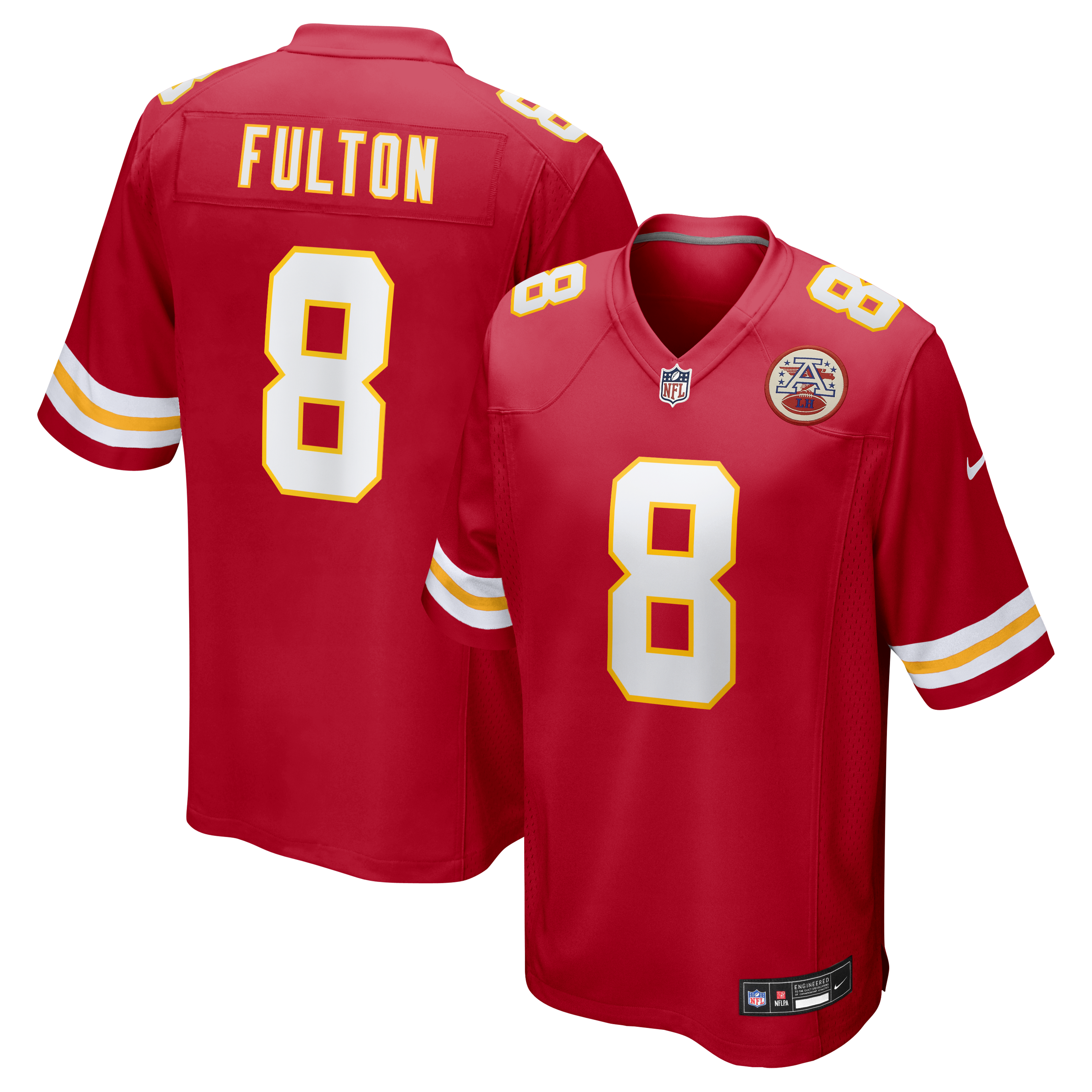 Men's Nike Kristian Fulton  Red Kansas City Chiefs Team Game Jersey
