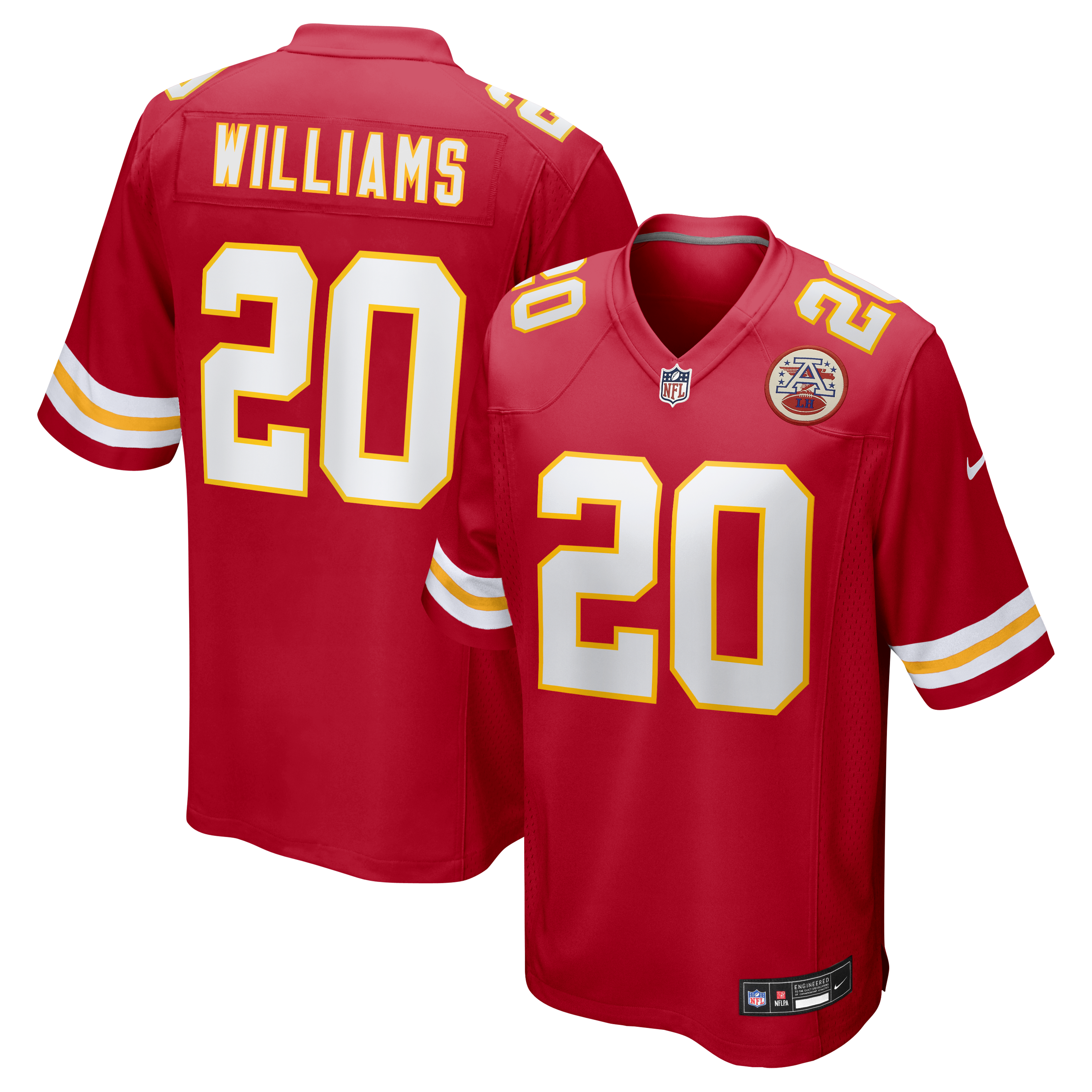 Men's Nike Nohl Williams Red Kansas City Chiefs Team Game Jersey