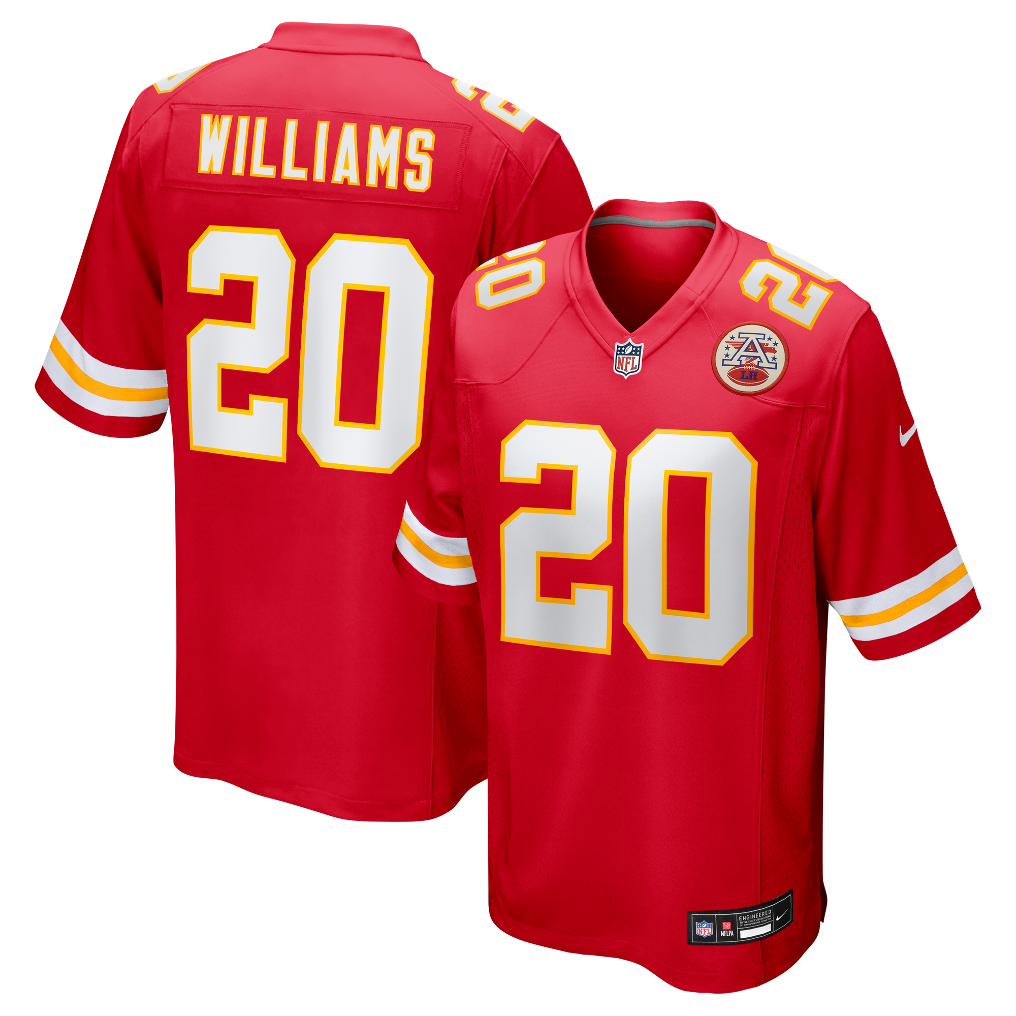 Men's Nike Nohl Williams Red Kansas City Chiefs Team Game Jersey