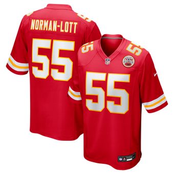 Men's Nike Omarr Norman-Lott  Red Kansas City Chiefs Team Game Jersey