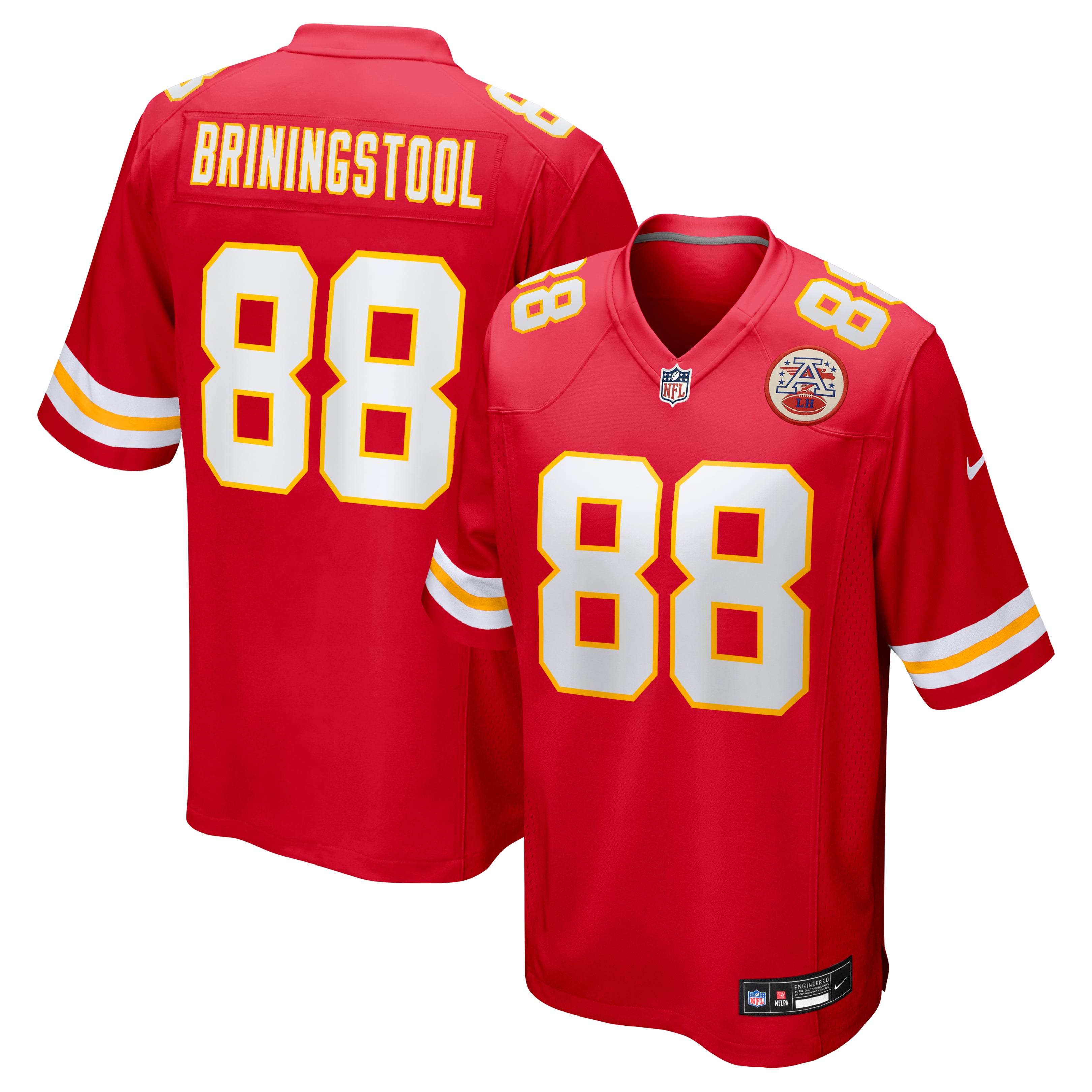 Men's Nike Jake Briningstool  Red Kansas City Chiefs Team Game Jersey