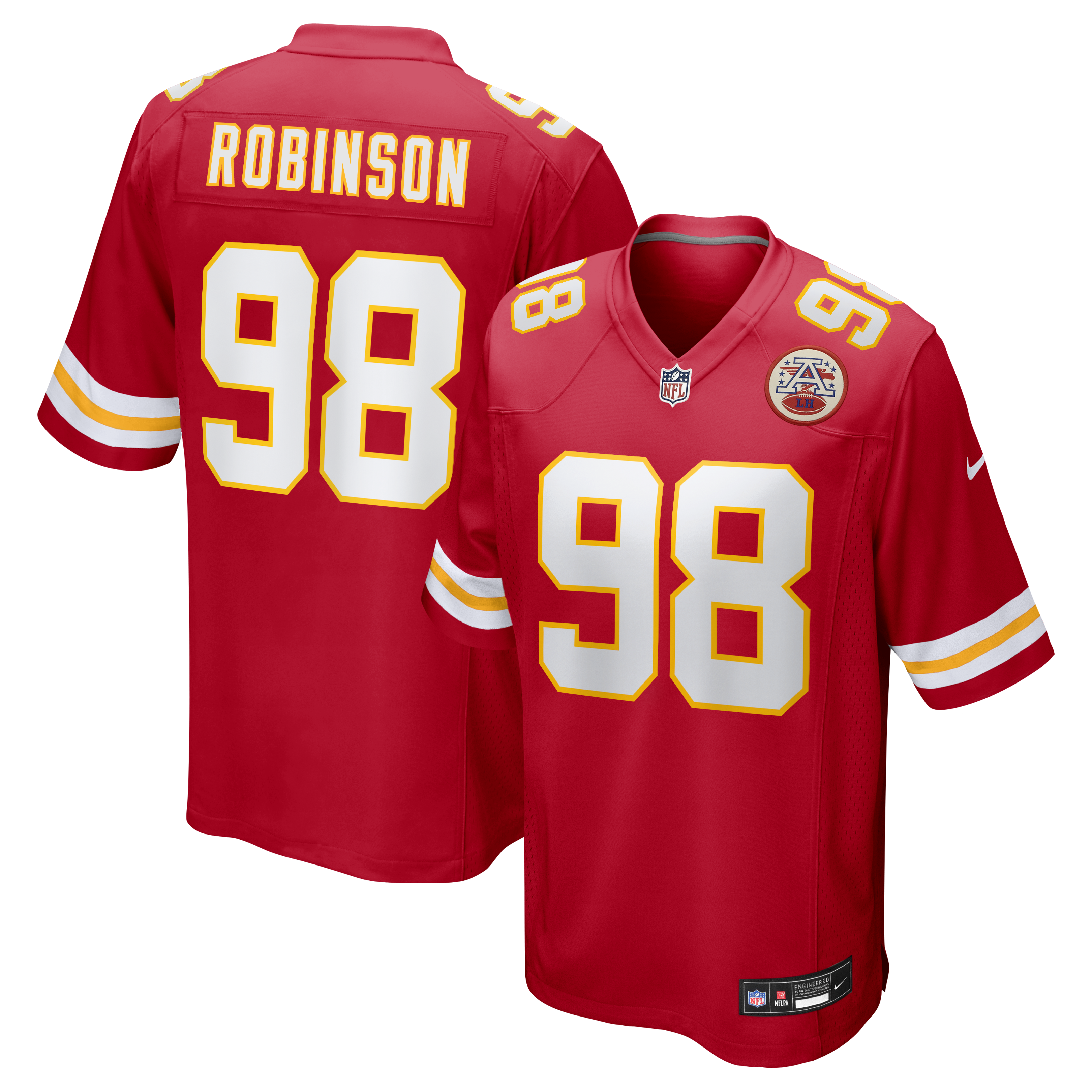 Men's Nike Janarius Robinson  Red Kansas City Chiefs Team Game Jersey