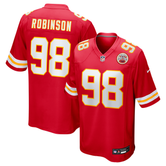 Men's Nike Janarius Robinson  Red Kansas City Chiefs Team Game Jersey