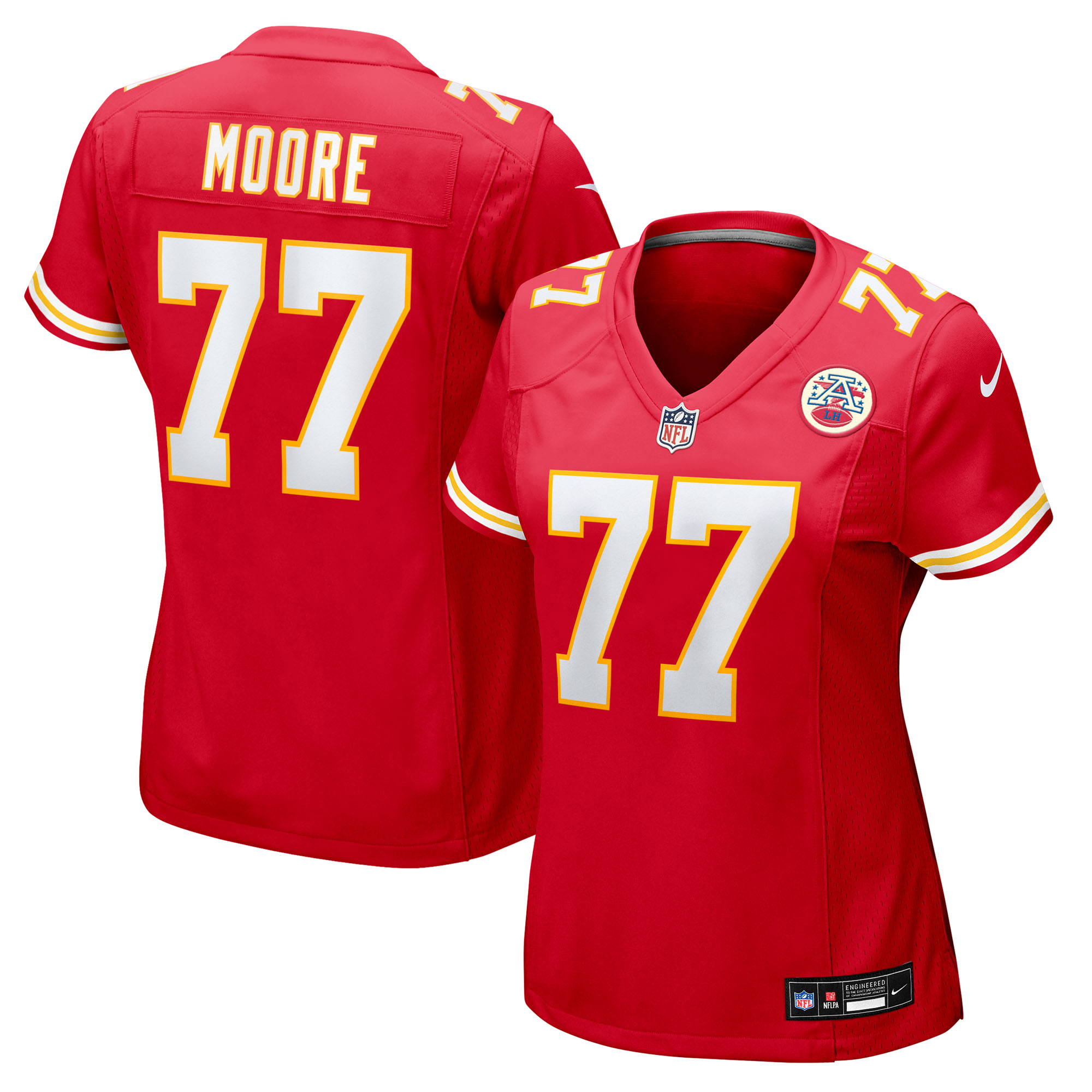 Women's Nike Jaylon Moore Red Kansas City Chiefs Team Game Jersey
