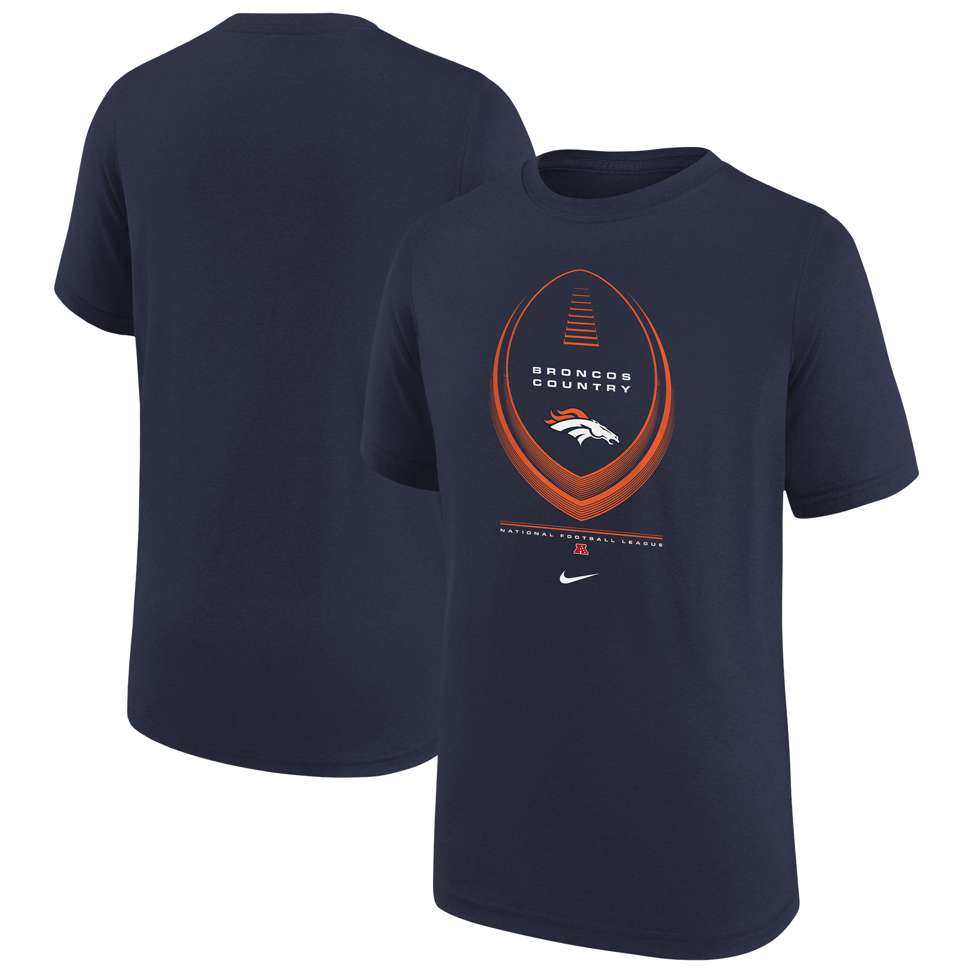 Youth Nike  Navy Denver Broncos Icon Legend Dri-FIT T-Shirt