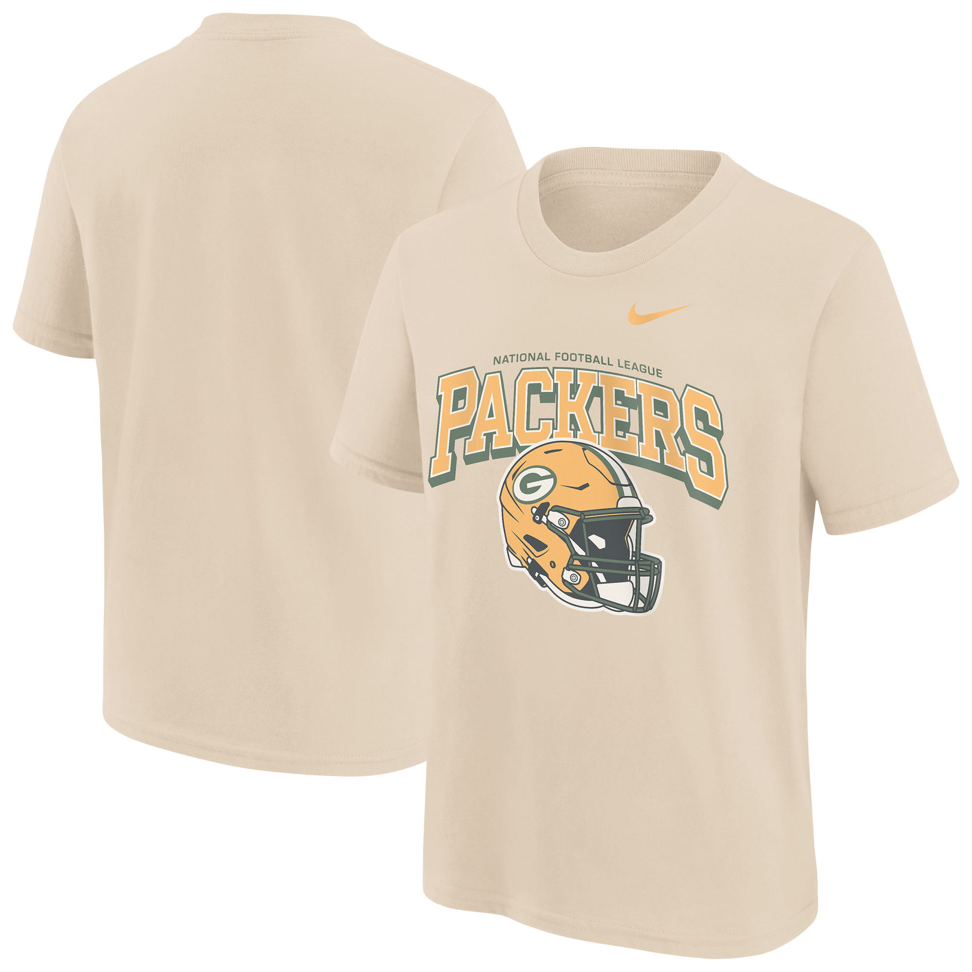 Youth Nike Natural Green Bay Packers Vintage Mod Easy Lane T-Shirt