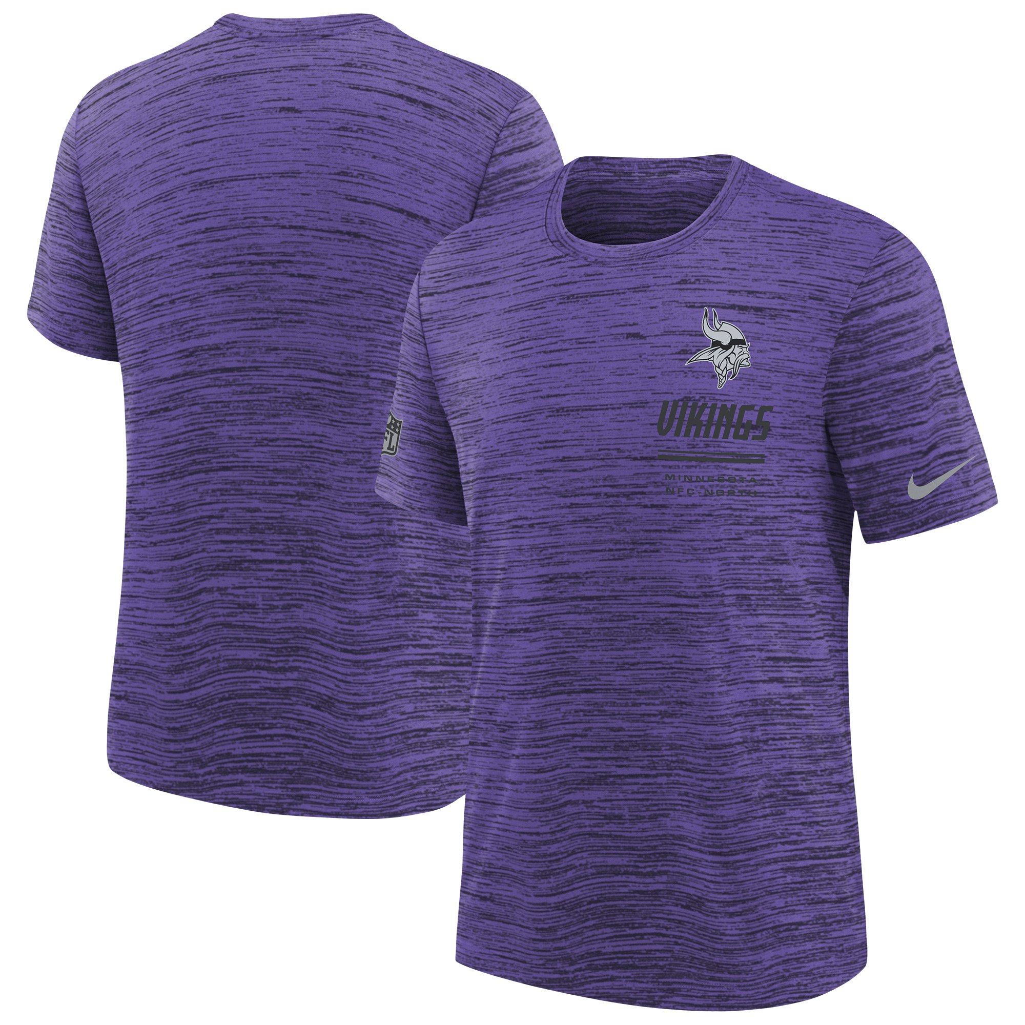 Youth Nike  Purple Minnesota Vikings Sideline Velocity Dri-FIT T-Shirt