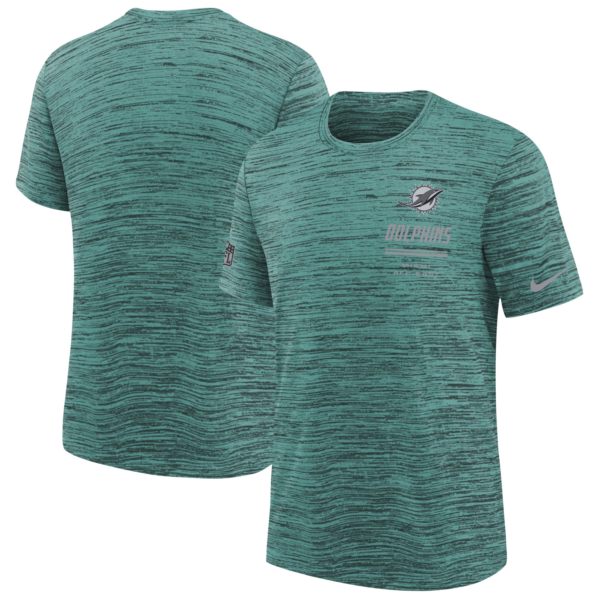 Youth Nike  Aqua Miami Dolphins Sideline Velocity Dri-FIT T-Shirt