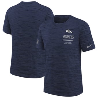Youth Nike Navy Denver Broncos Sideline Velocity Dri-FIT T-Shirt