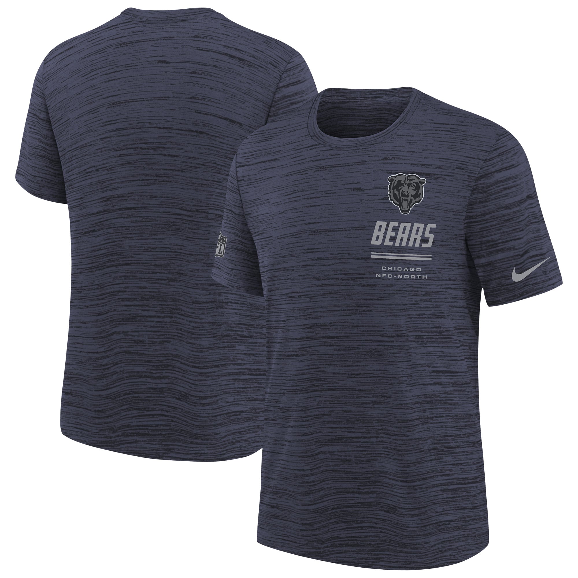 Youth Nike  Navy Chicago Bears Sideline Velocity Dri-FIT T-Shirt