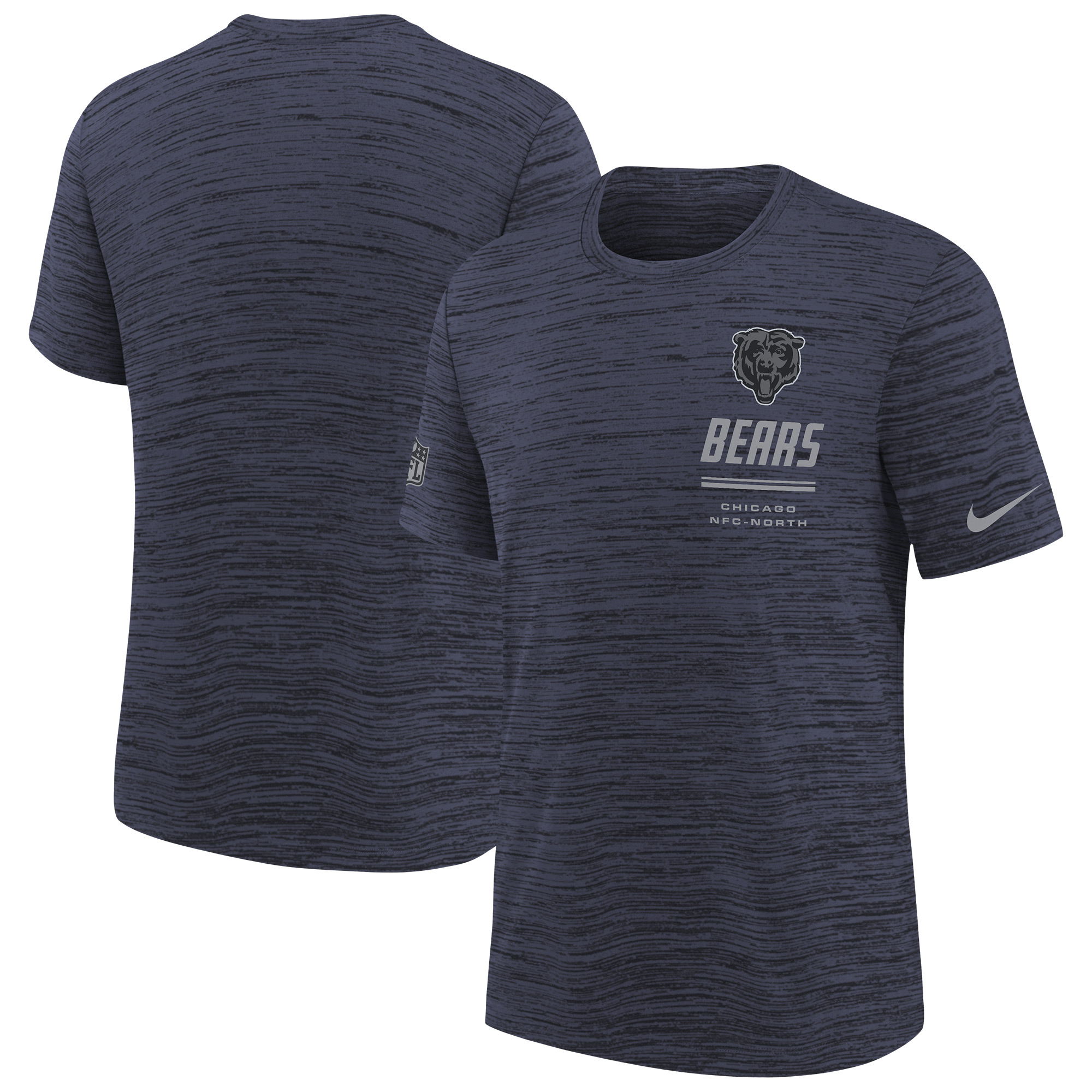 Youth Nike Navy Chicago Bears Sideline Velocity Dri-FIT T-Shirt
