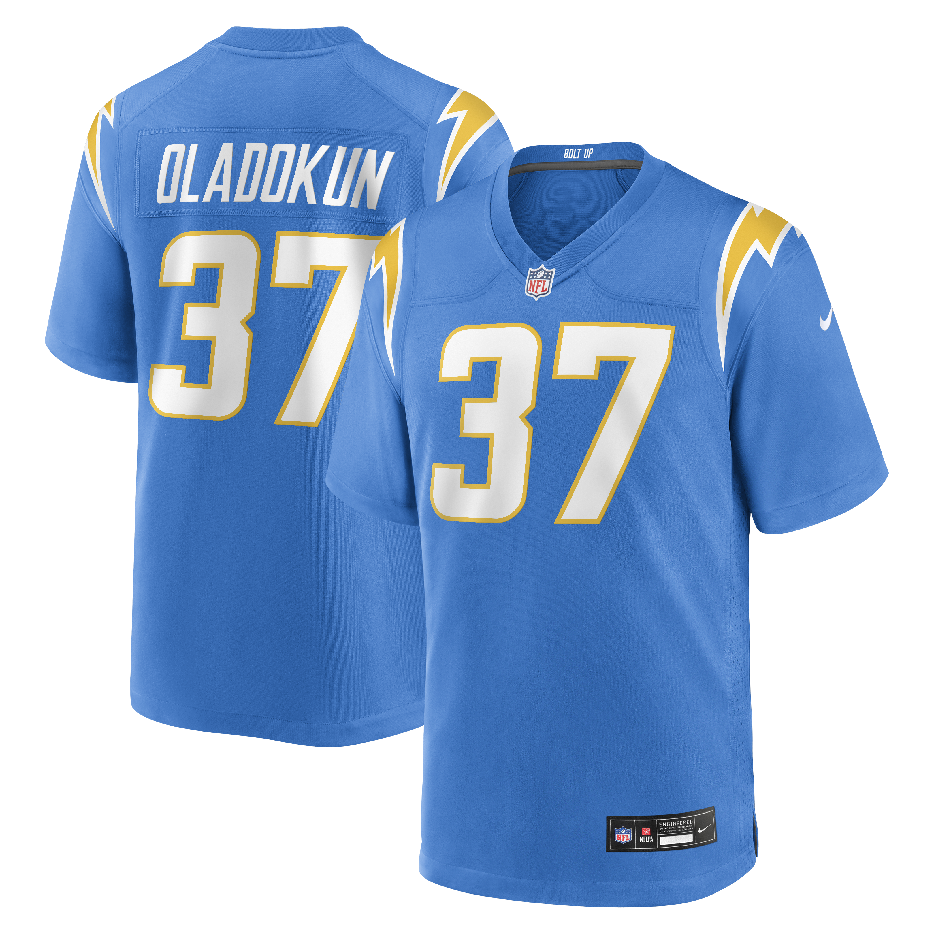 Men's Nike Jordan Oladokun  Powder Blue Los Angeles Chargers Team Game Jersey