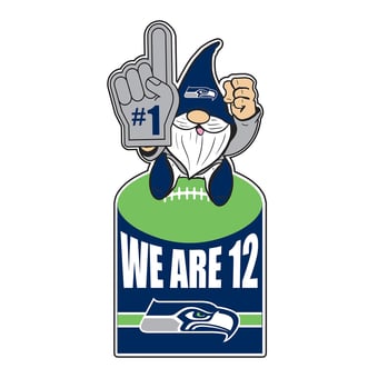 Seattle Seahawks 30" Metal Gnome 3-in-1 Outdoor Yard Sign