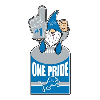 Detroit Lions 30" Metal Gnome 3-in-1 Outdoor Yard Sign