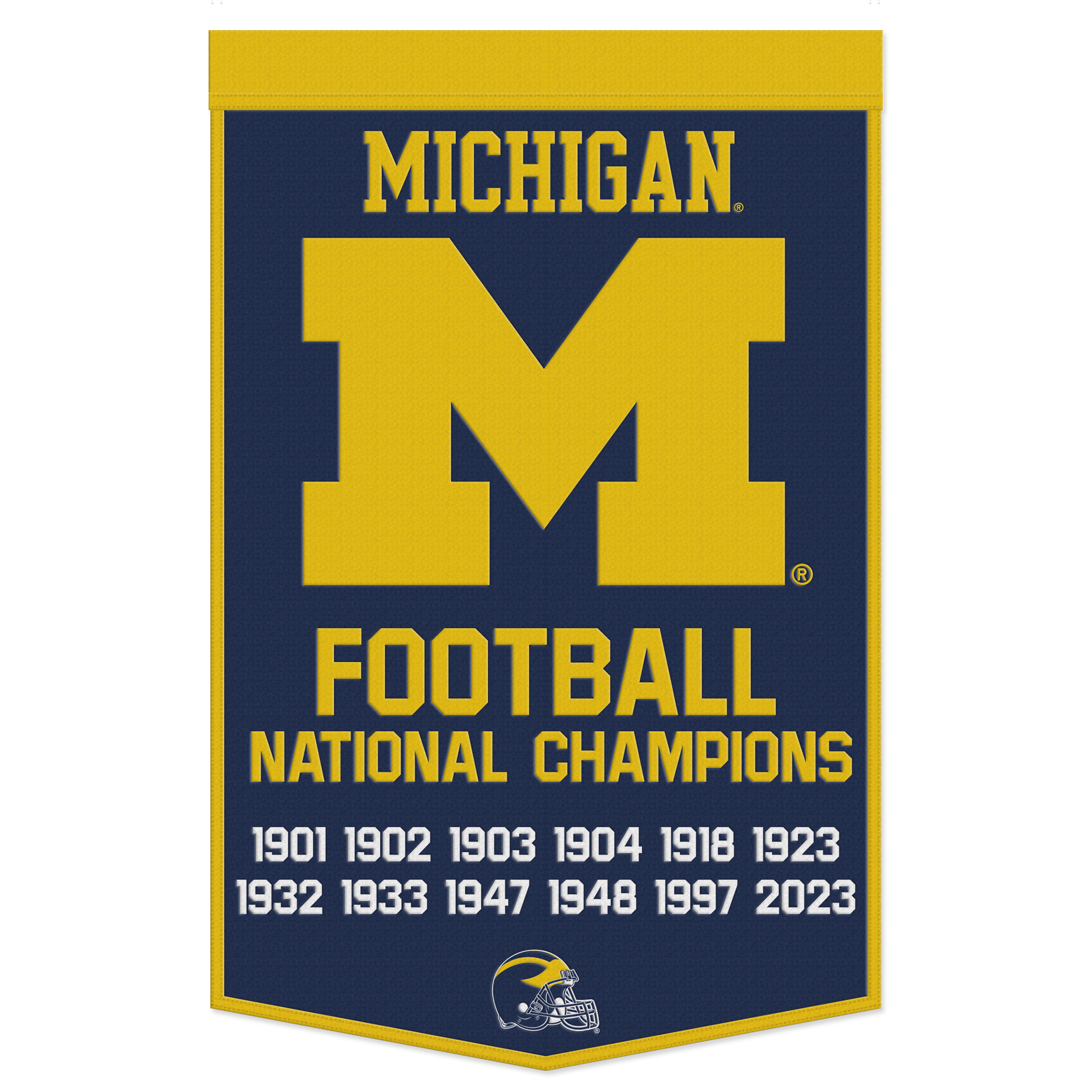 WinCraft Michigan Wolverines 24" x 38" Wool Championship Banner