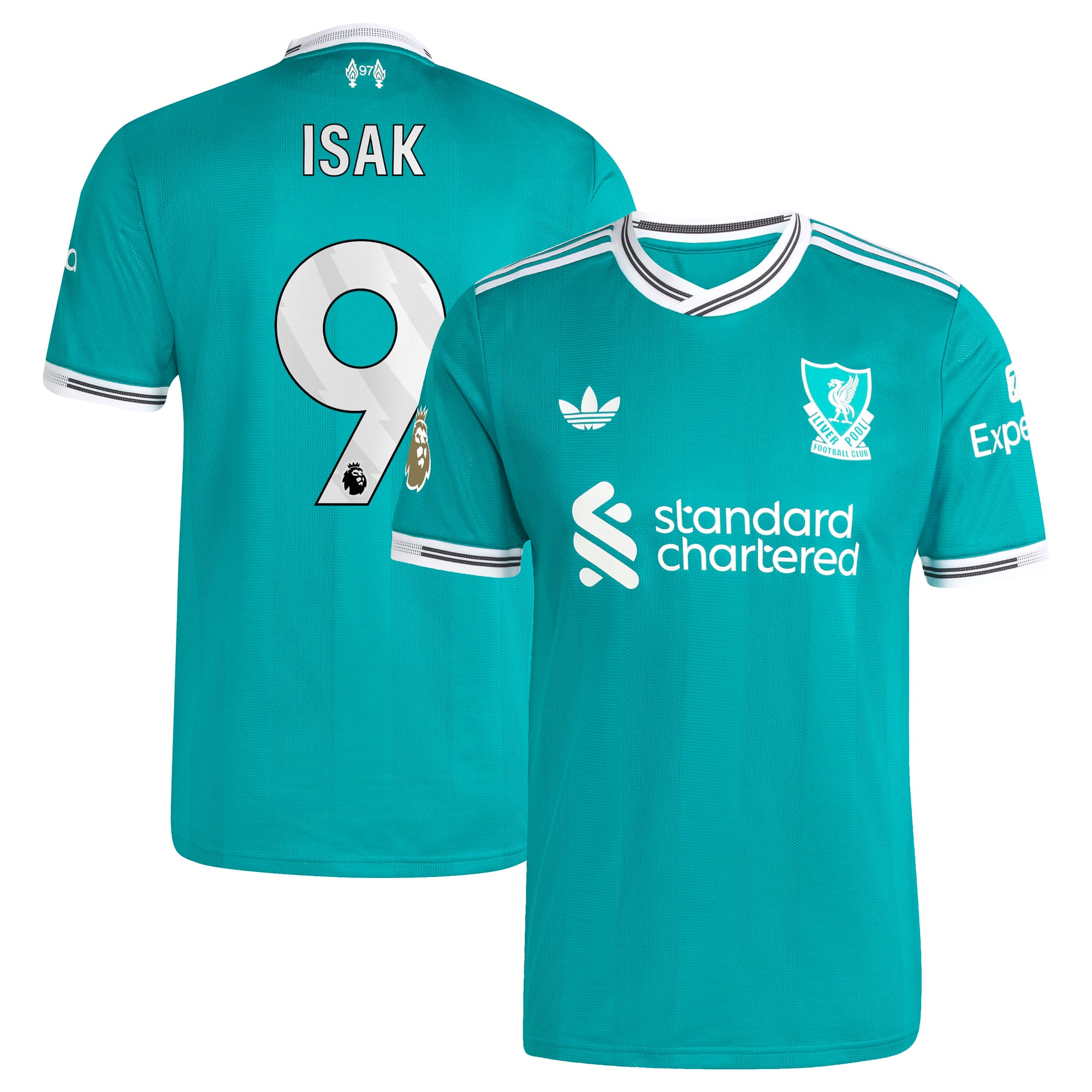 Men's adidas Alexander Isak Green Liverpool 2025/26 Third Authentic Player Jersey
