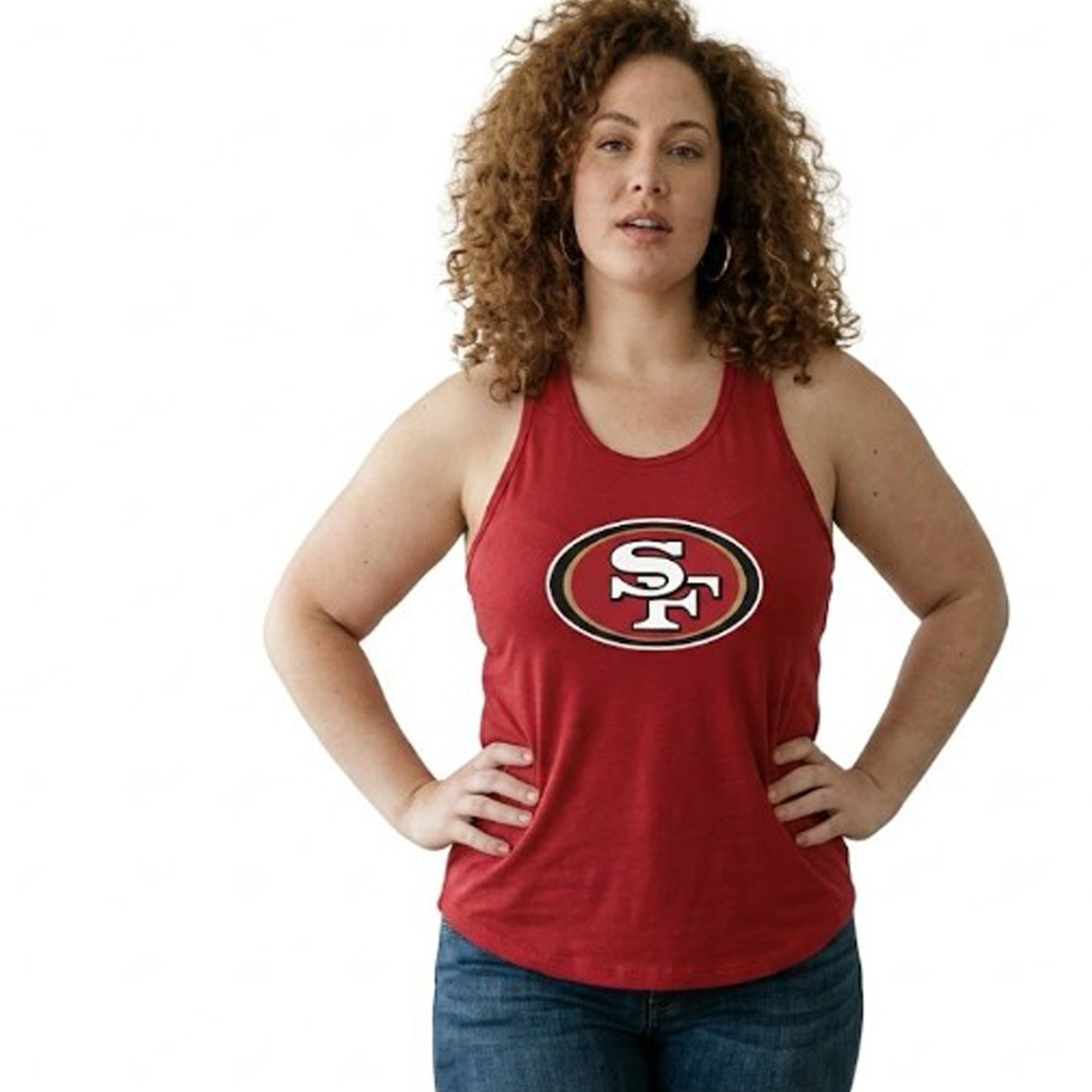 Women's Profile  Scarlet San Francisco 49ers Plus Size Basic Tank Top