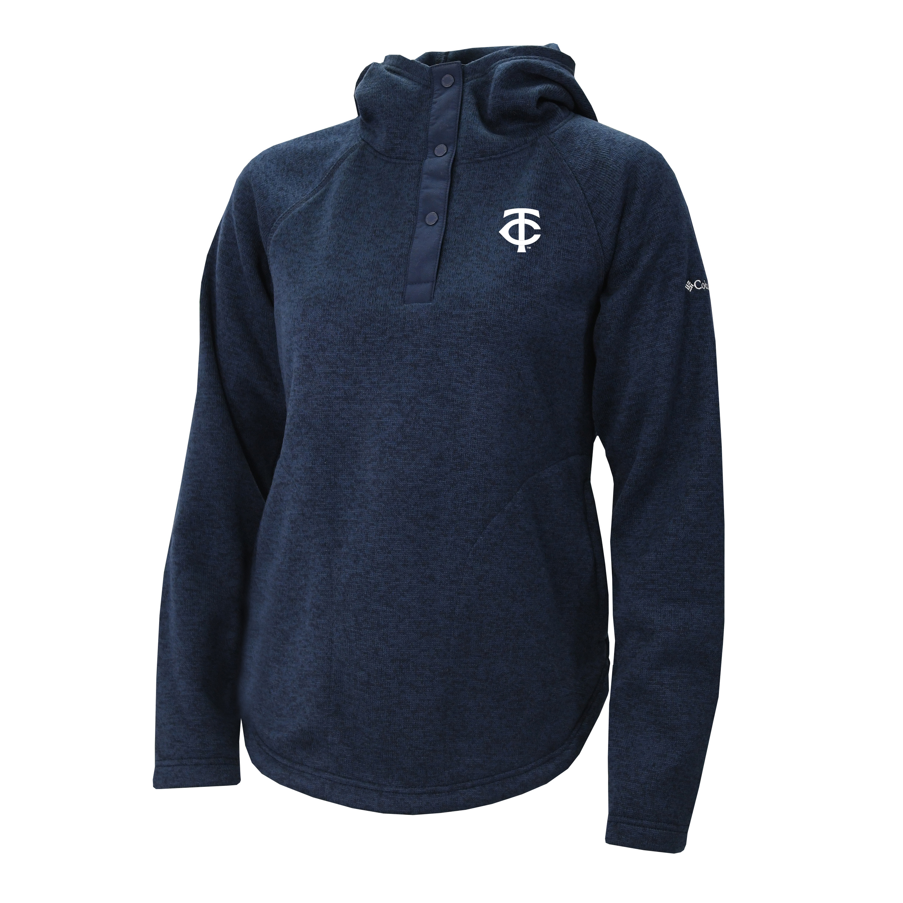 Women's Columbia Navy Minnesota Twins Half-Snap Pullover Hoodie