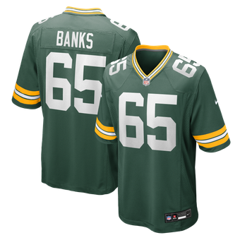 Men's Nike Aaron Banks  Green Green Bay Packers Team Game Jersey