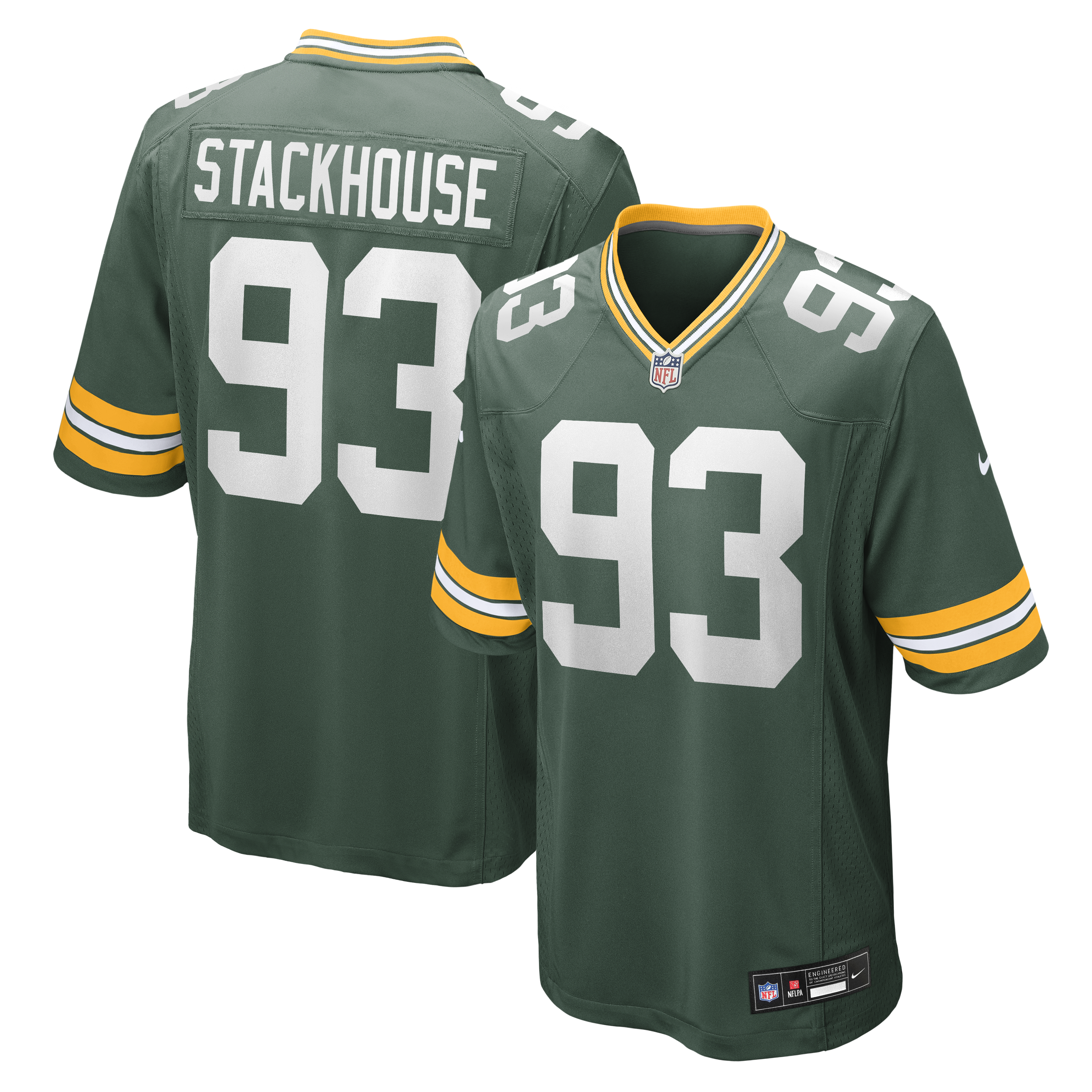 Men's Nike Nazir Stackhouse Green Green Bay Packers Team Game Jersey