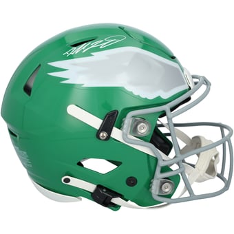 Dallas Goedert Philadelphia Eagles Autographed Riddell Kelly Green Speed Flex Authentic Helmet