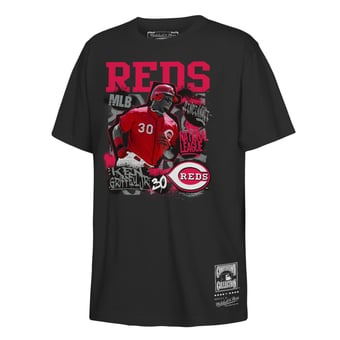 Youth Mitchell & Ness Ken Griffey Jr. Black Cincinnati Reds Cooperstown Star Moment T-Shirt