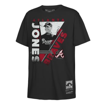 Youth Mitchell & Ness Chipper Jones Black Atlanta Braves In the Zone Player Graphic T-Shirt