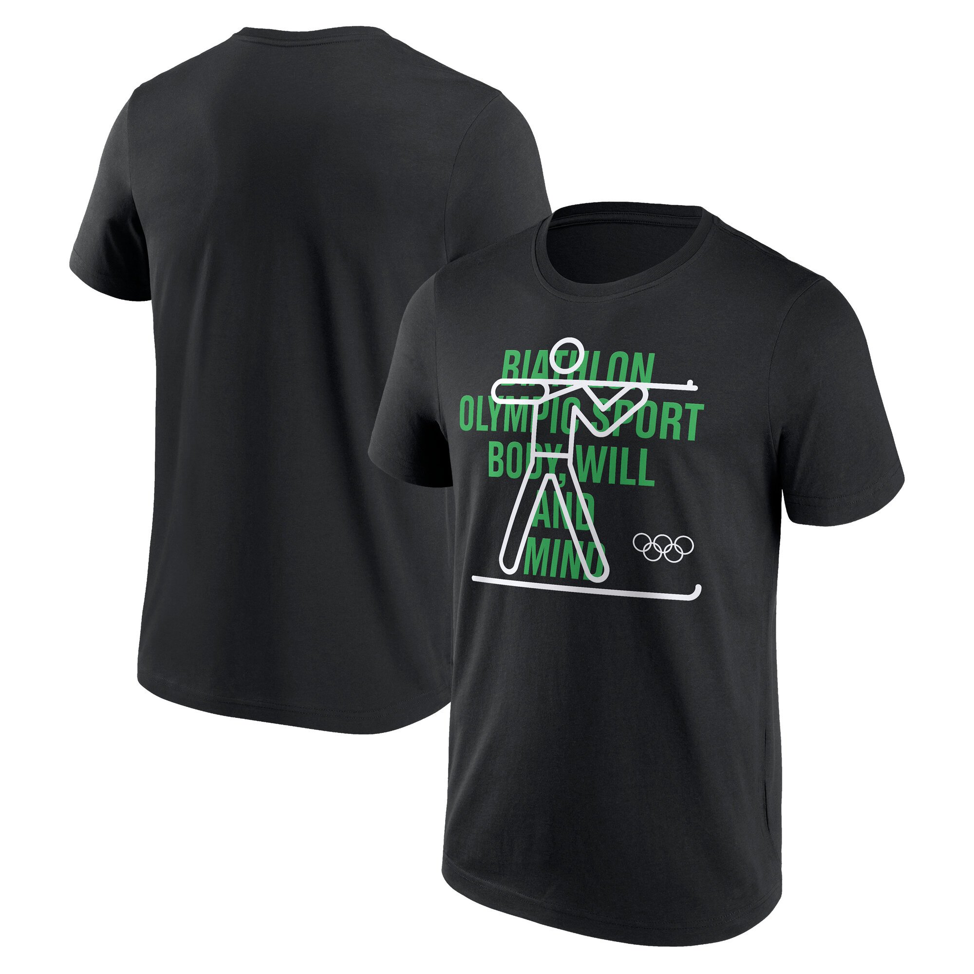 Maglietta grafica The Olympic Collection Biathlon - Nera - Unisex