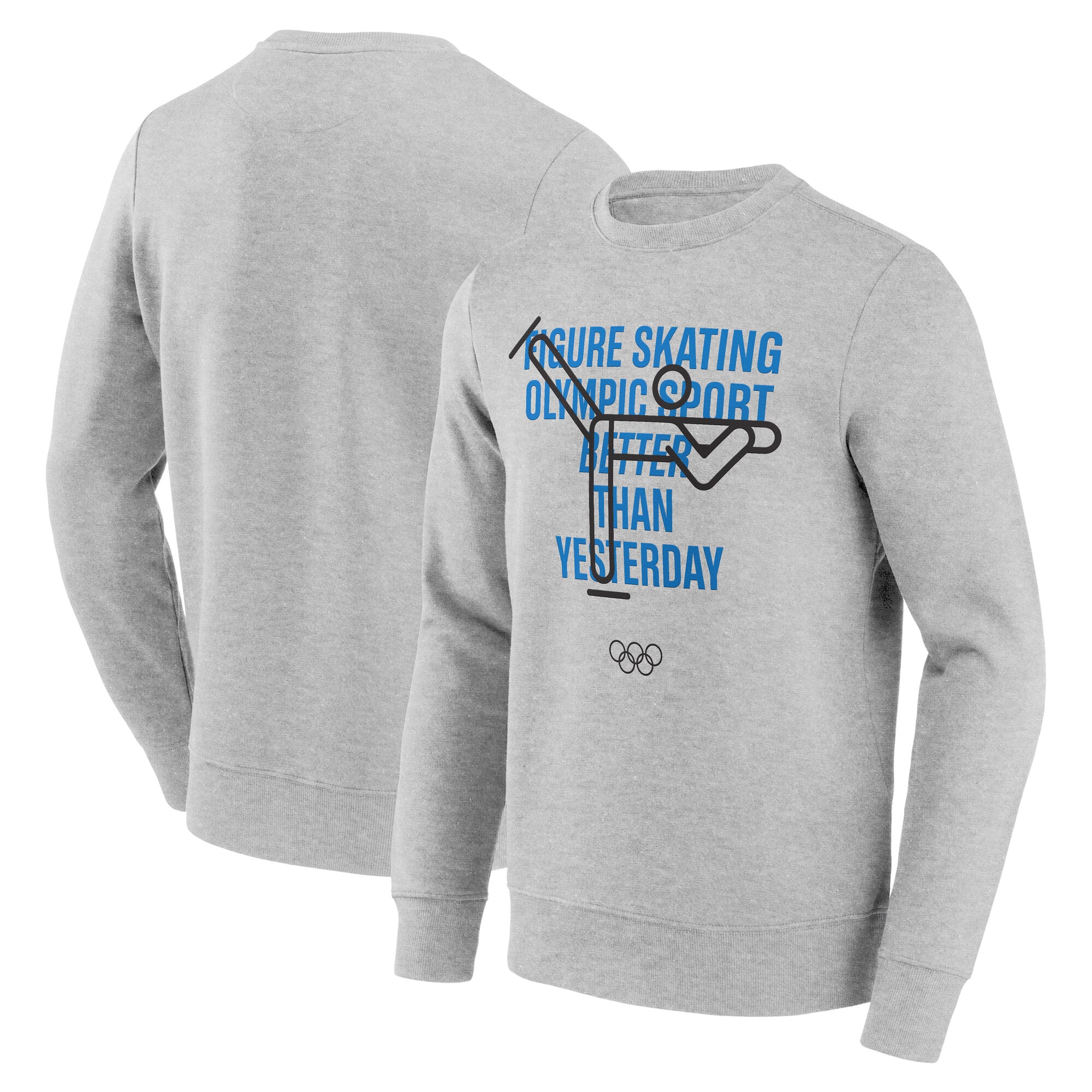 Felpa girocollo grafica The Olympic Collection Pattinaggio di Figura - Grigia - Unisex
