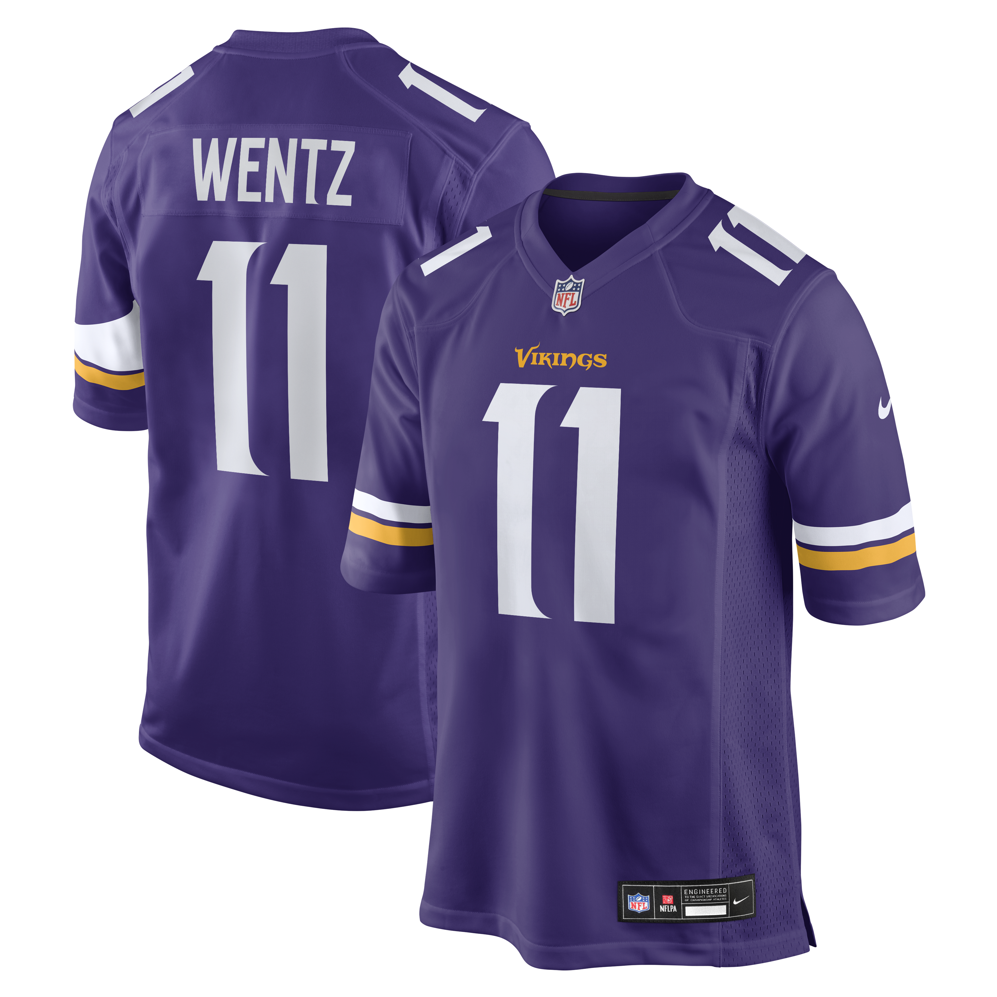 Men's Nike Carson Wentz  Purple Minnesota Vikings Team Game Jersey