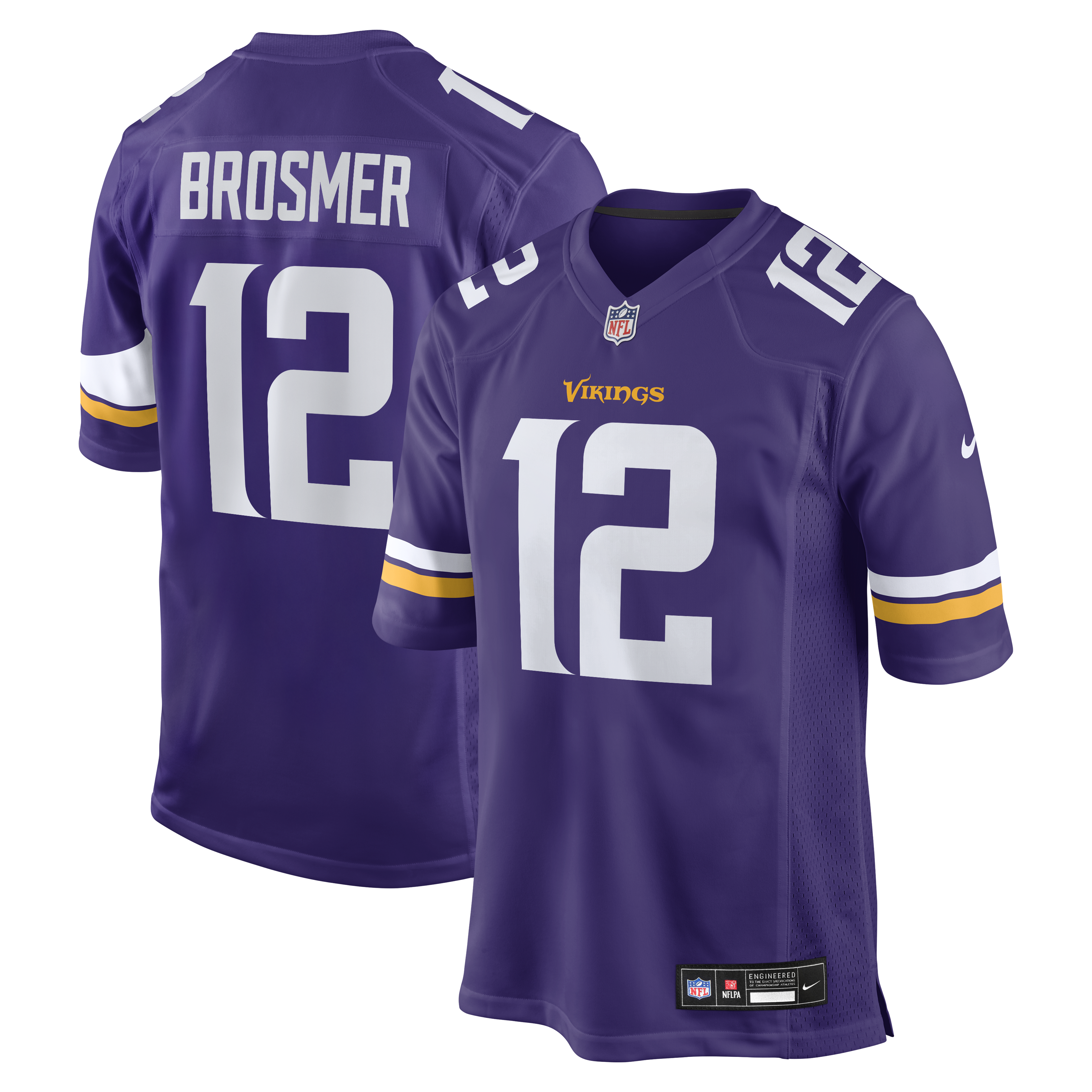Men's Nike Max Brosmer  Purple Minnesota Vikings Team Game Jersey