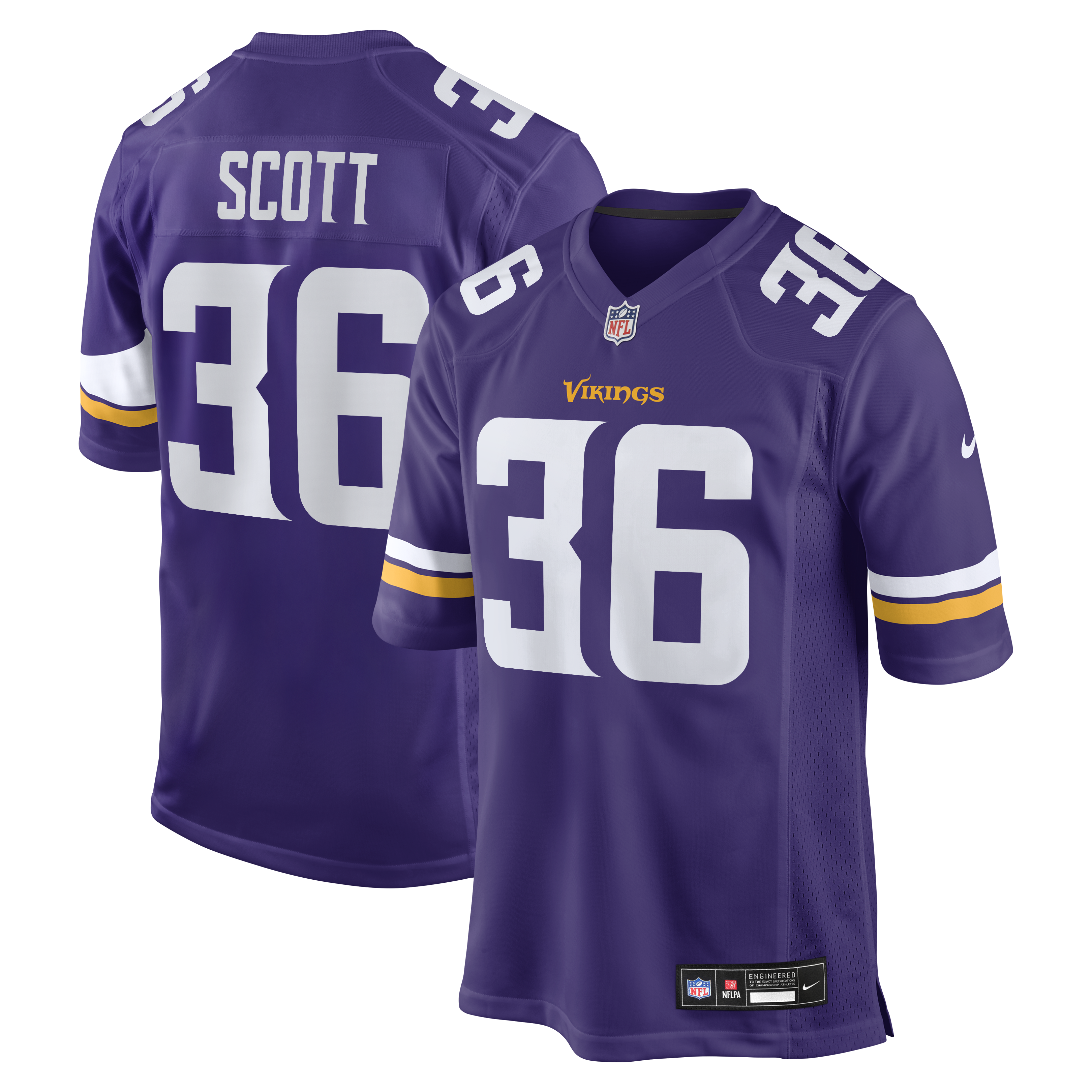 Men's Nike Zavier Scott  Purple Minnesota Vikings Team Game Jersey