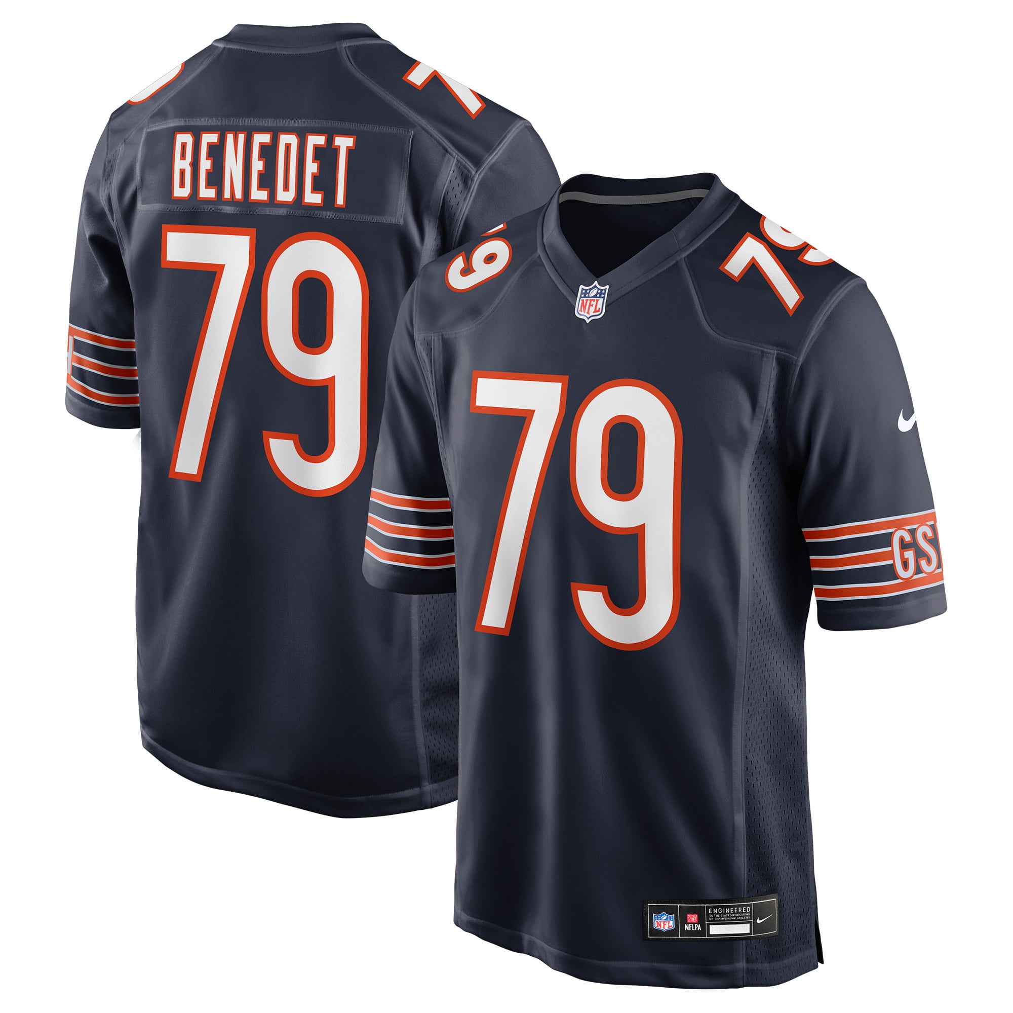 Men’s Nike Theo Benedet Navy Chicago Bears Team Game Jersey Men’s Nike Theo Benedet Navy Chicago Bears Team Game Jersey