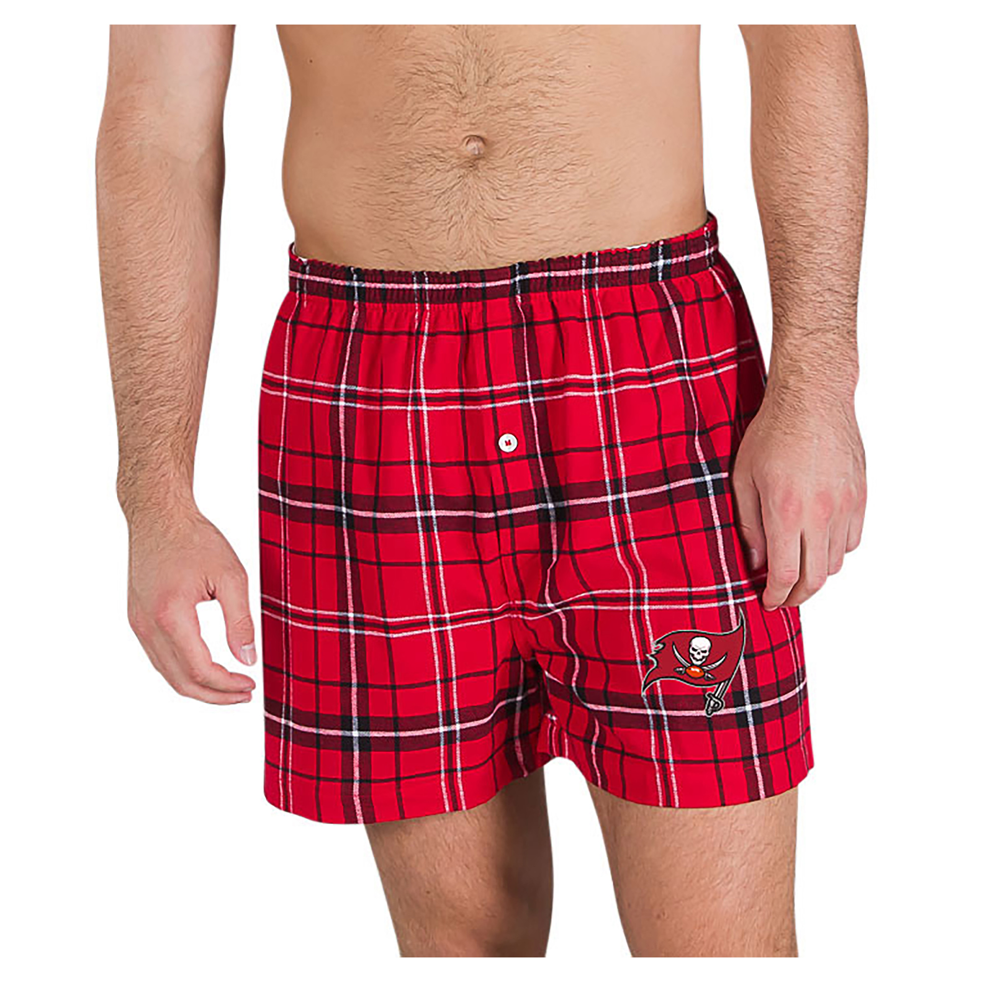 Men's Concepts Sport Red/Black Tampa Bay Buccaneers Ultimate Flannel Boxers