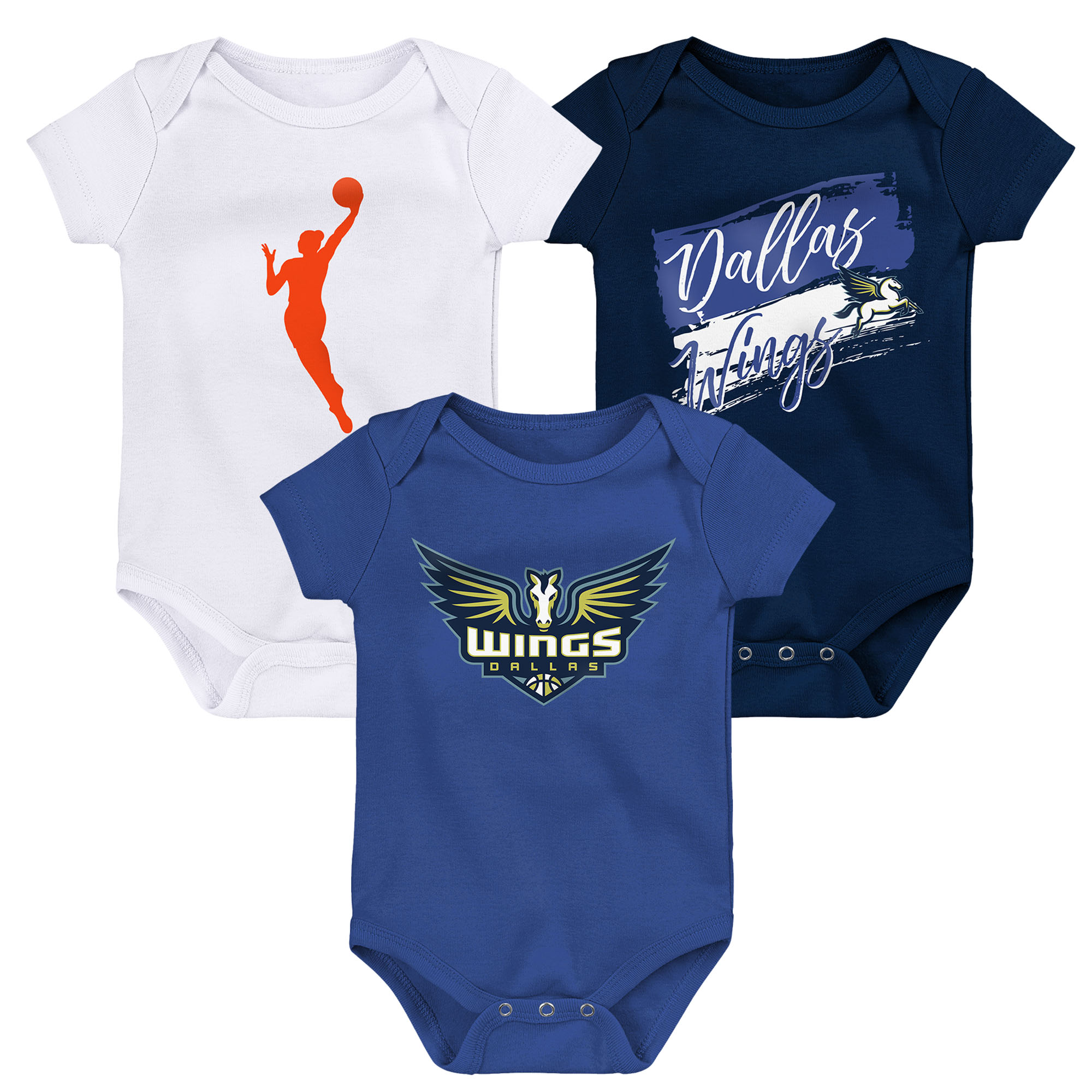 Infant Outerstuff Dallas Wings Destiny 3-Piece Creeper Set Infant Outerstuff Dallas Wings Destiny 3-Piece Creeper Set