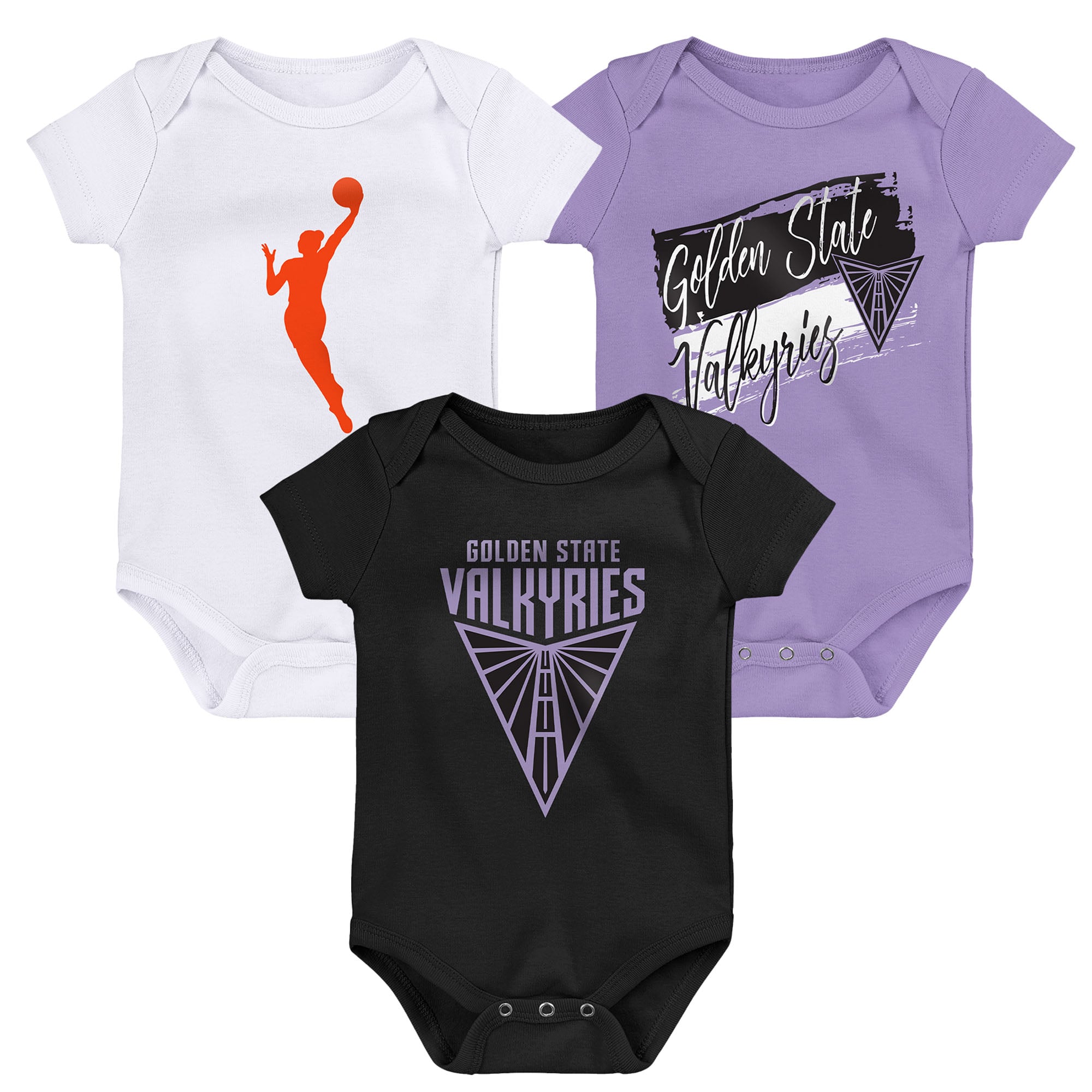 Newborn Outerstuff  Golden State Valkyries Destiny 3-Piece Creeper Set