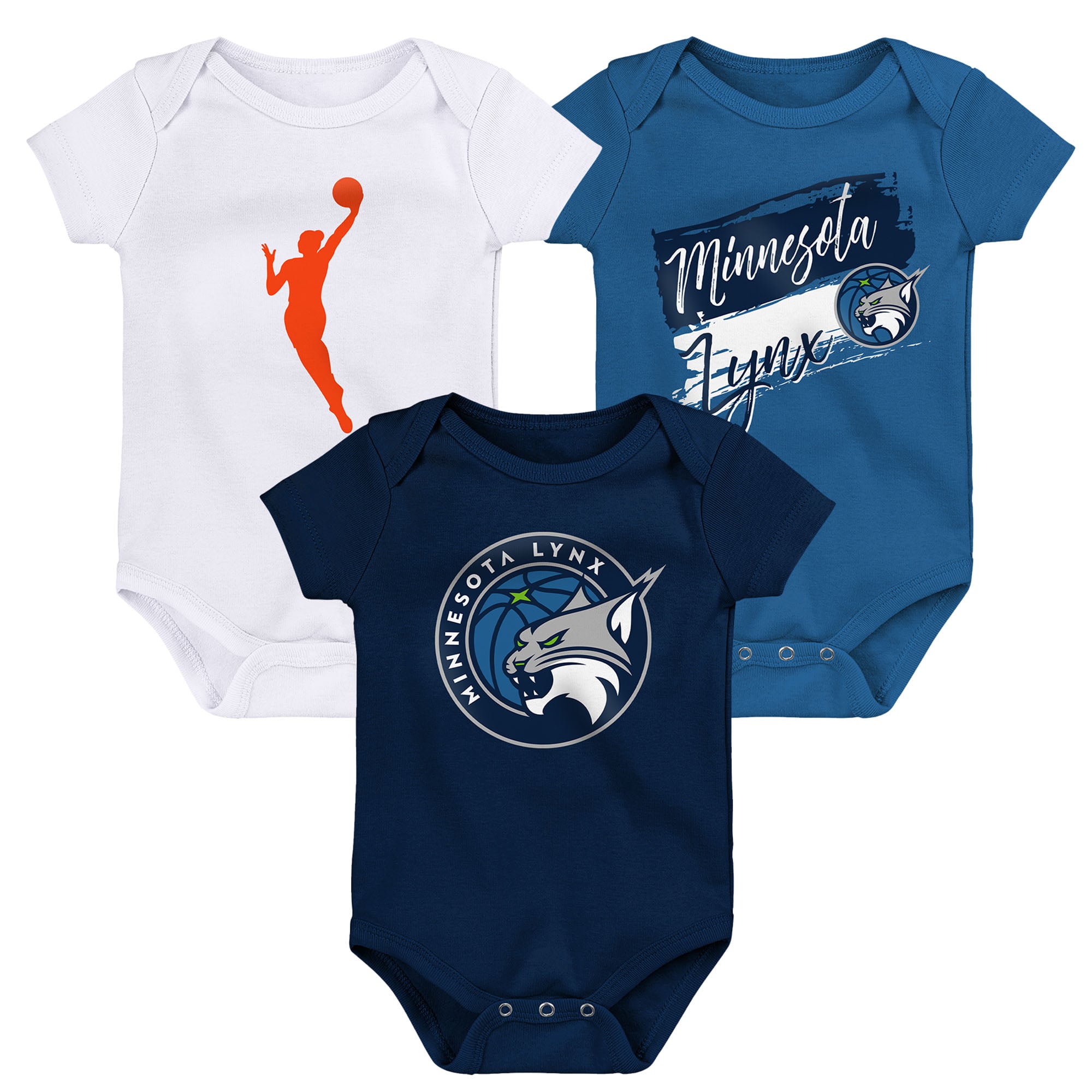 Newborn Outerstuff  Minnesota Lynx Destiny 3-Piece Creeper Set
