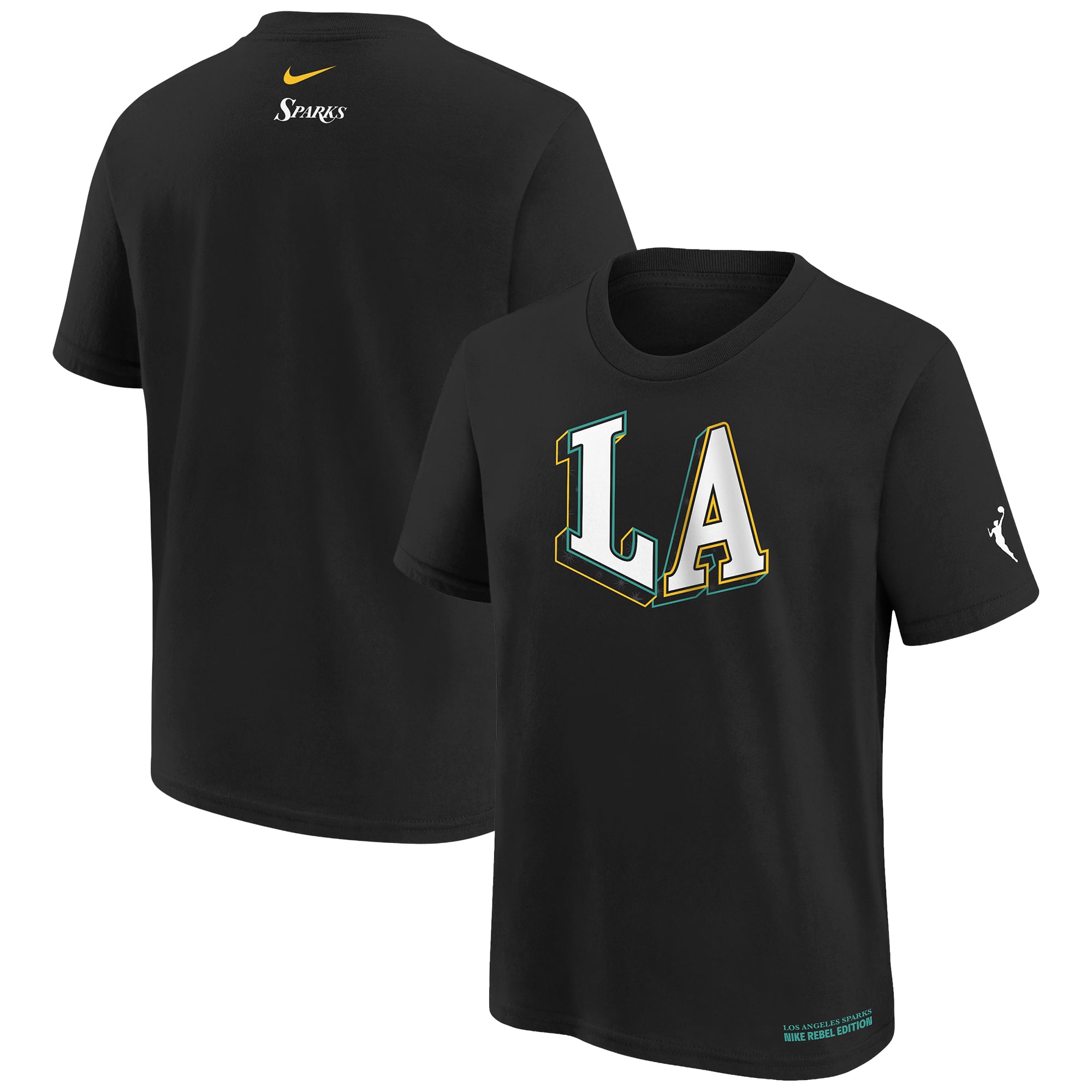 Youth Nike  Black Los Angeles Sparks Rebel Edition T-Shirt