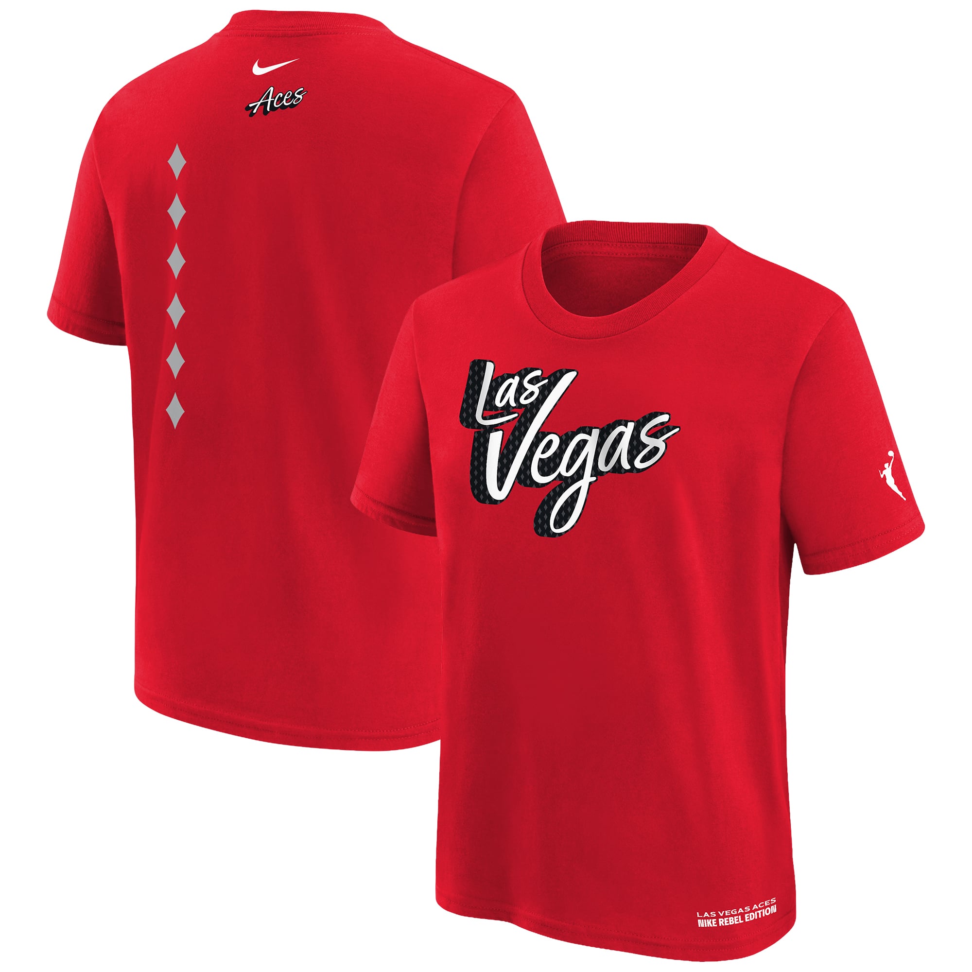 Youth Nike  Red Las Vegas Aces Rebel Edition T-Shirt