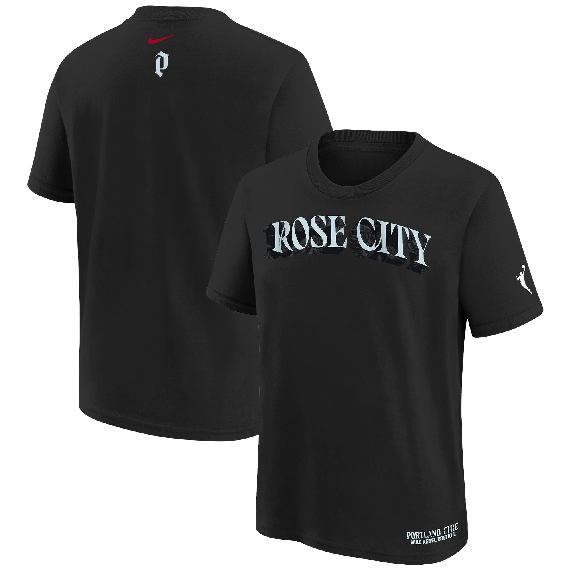 Youth Nike  Black Portland Fire Rebel Edition T-Shirt
