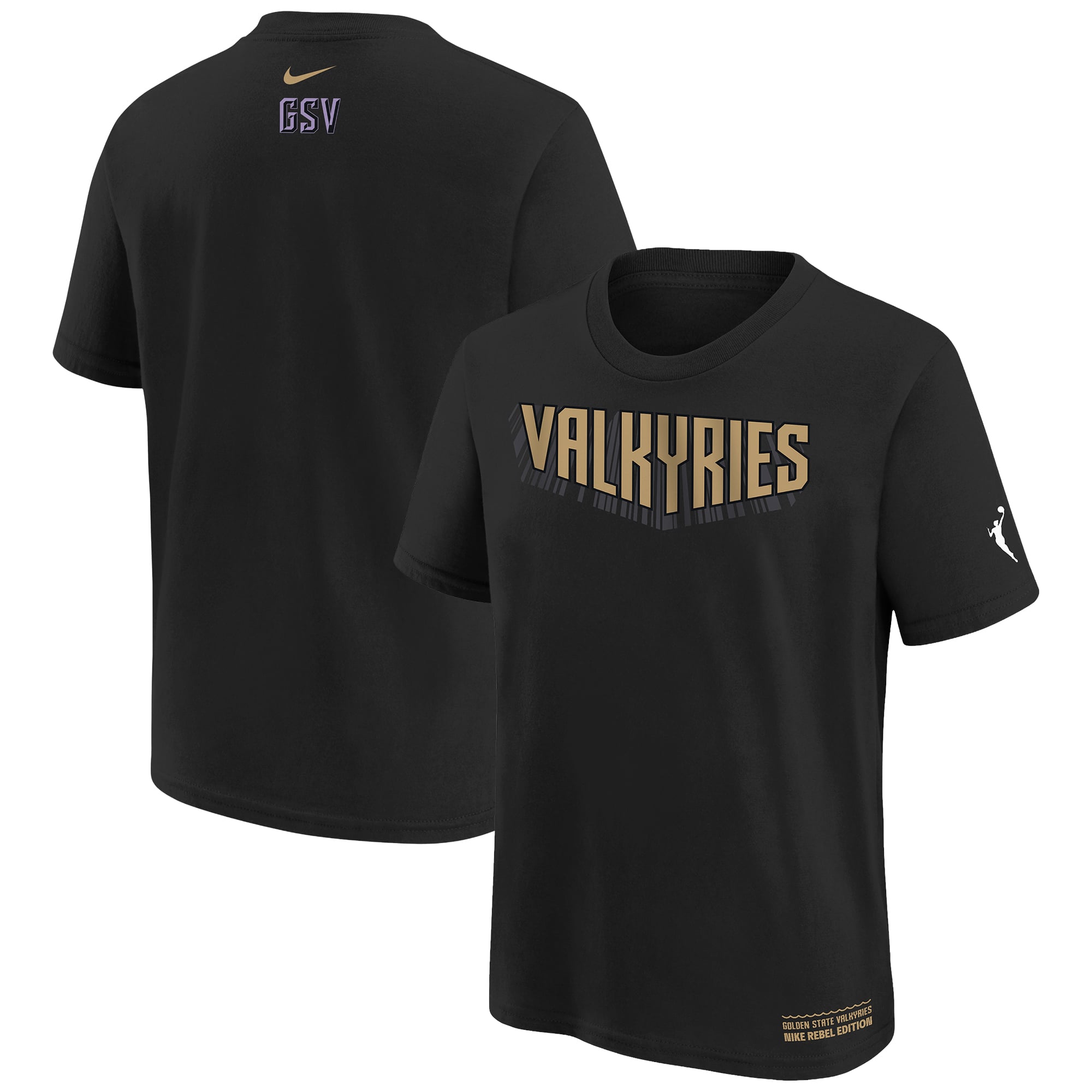 Youth Nike Black Golden State Valkyries Rebel Edition T-Shirt