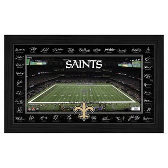 Highland Mint New Orleans Saints 12" x 20" 2025 Signature Gridiron Panoramic Framed Photo