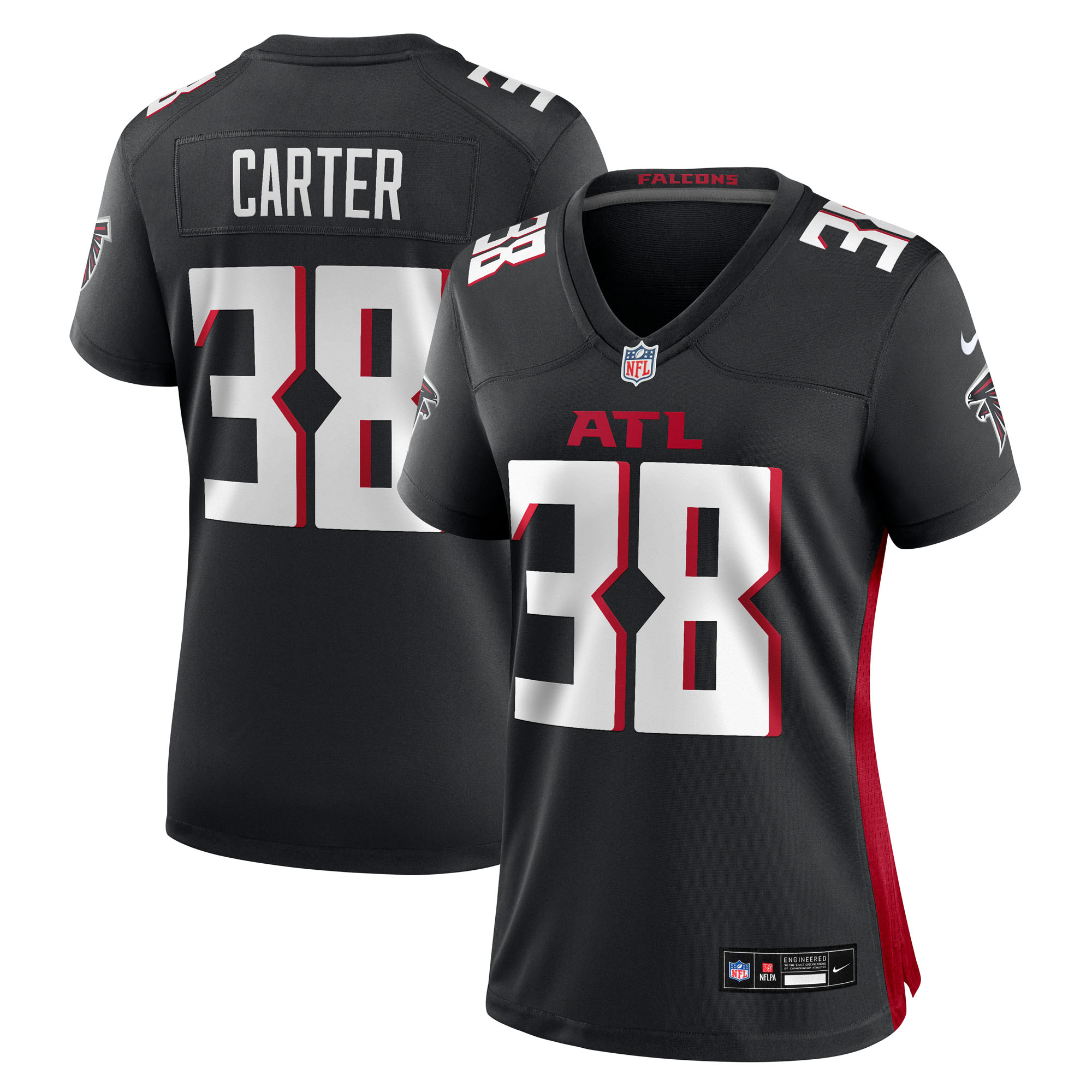 Women's Nike Nathan Carter Black Atlanta Falcons Team Game Jersey