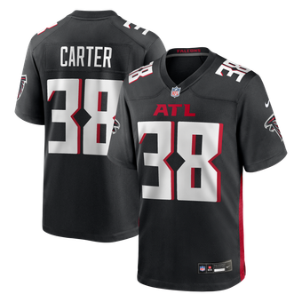 Men's Nike Nathan Carter Black Atlanta Falcons Team Game Jersey