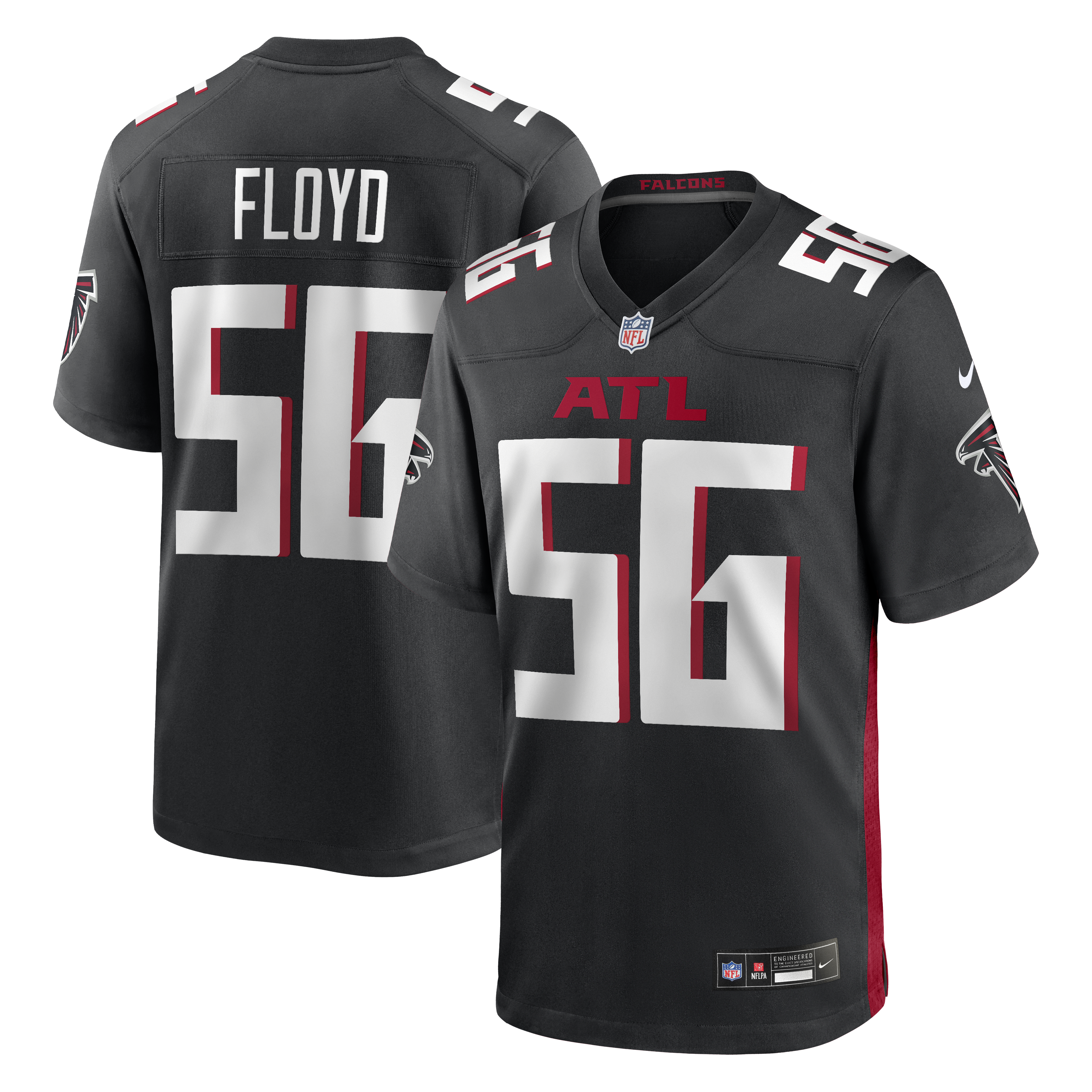 Men's Nike Leonard Floyd Black Atlanta Falcons Team Game Jersey