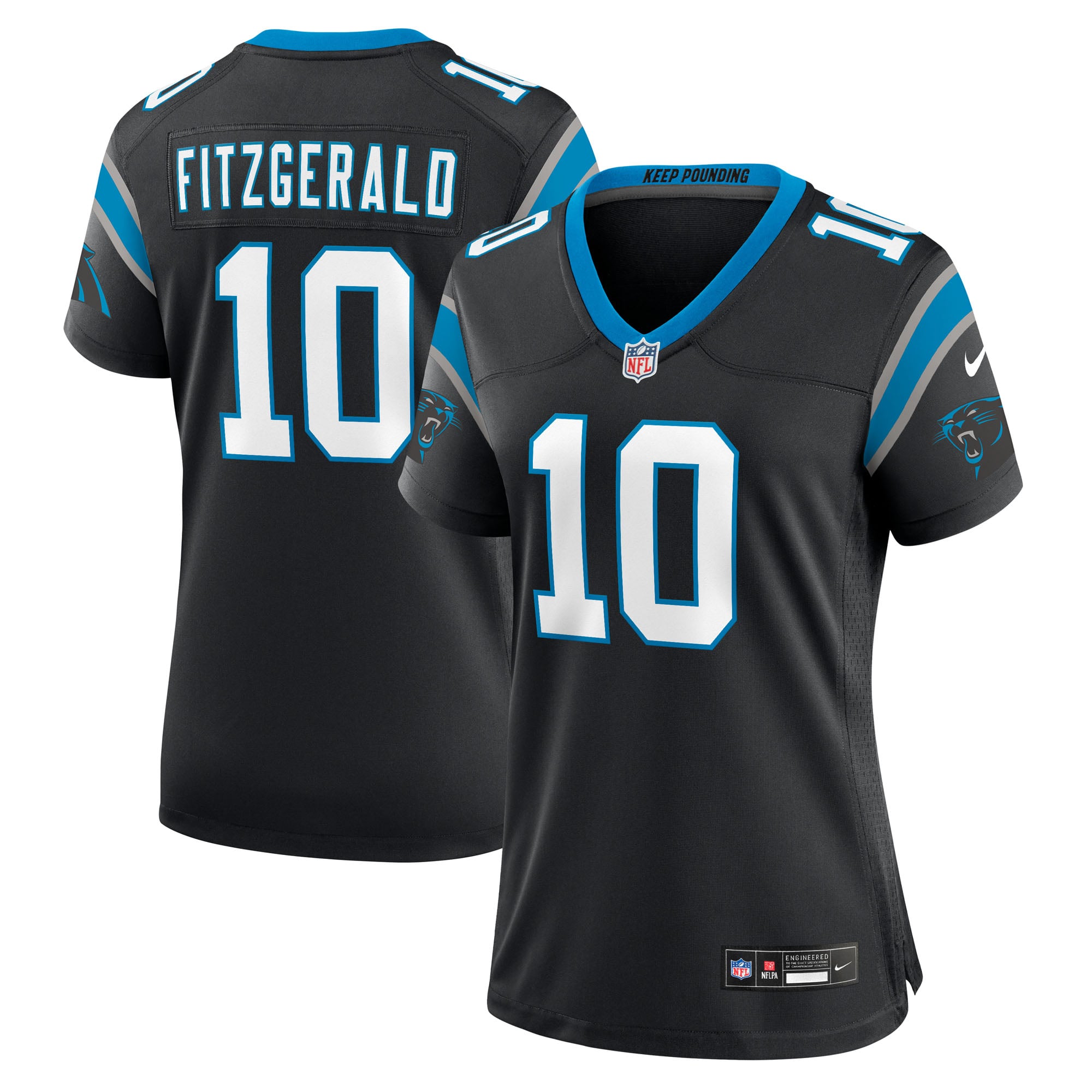 Women's Nike Ryan Fitzgerald Black Carolina Panthers Team Game Jersey